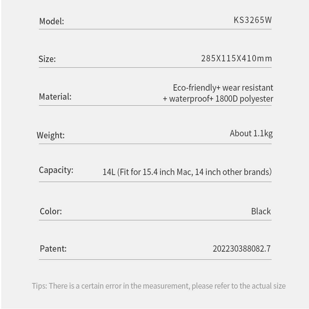Kingsonsr waterproof minimalist business backpack - KS3265W