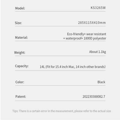Kingsonsr waterproof minimalist business backpack - KS3265W