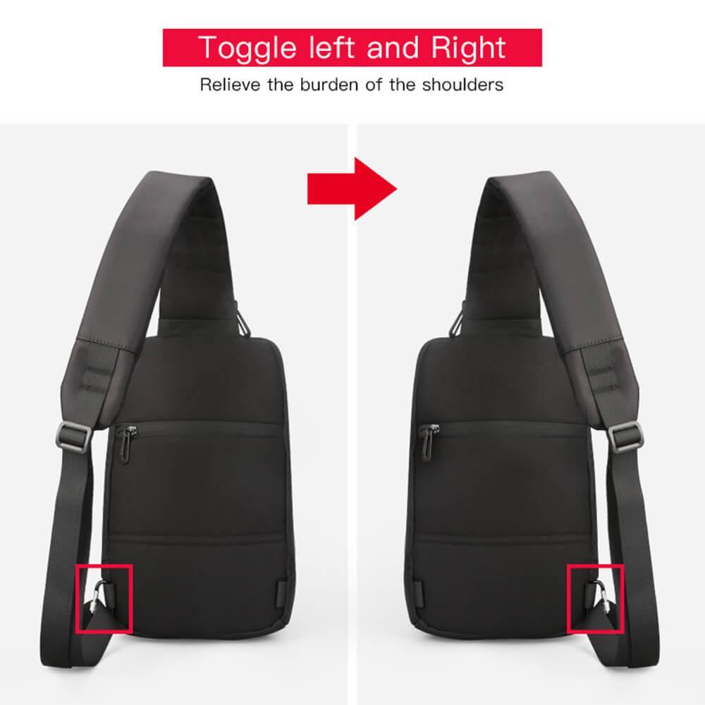 Kingsonsr Men's anti-theft waterproof crossbody bag (9.7 inches) - KS3174W