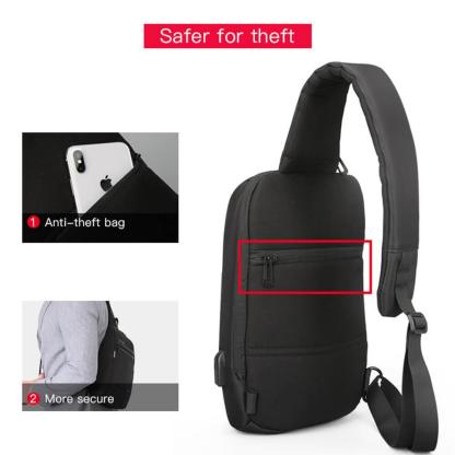 Kingsonsr Men's anti-theft waterproof crossbody bag (9.7 inches) - KS3174W