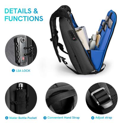 Kingsonsr Anti Theft Commuter Backpack (17.1'') - KS3149W