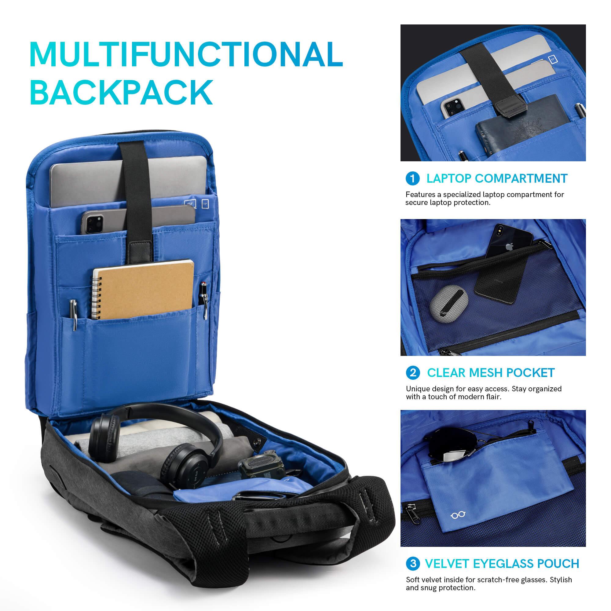 Kingsonsr Anti Theft Commuter Backpack (17.1'') - KS3149W