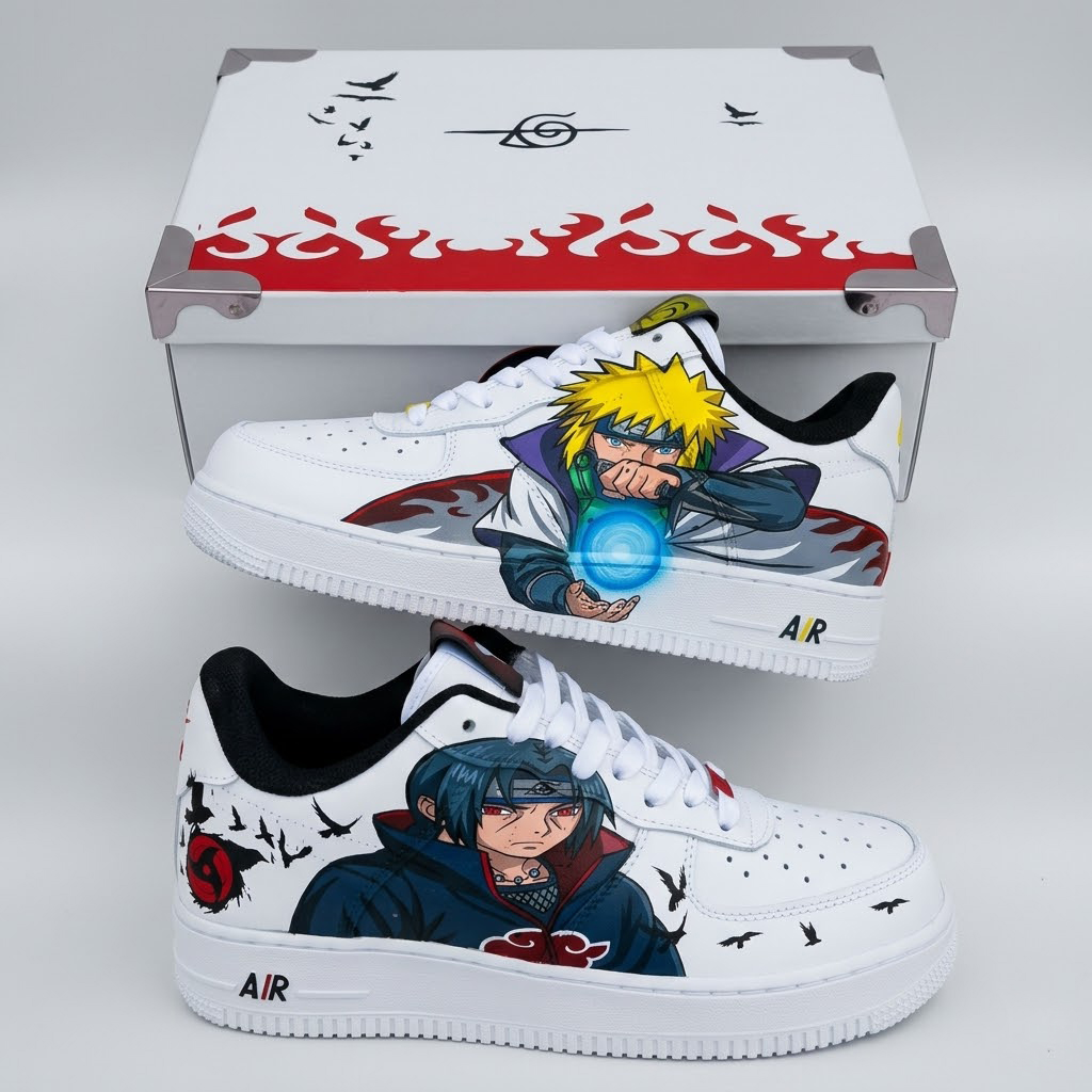Naruto Minato x Itachi AF1 Anime Shoes