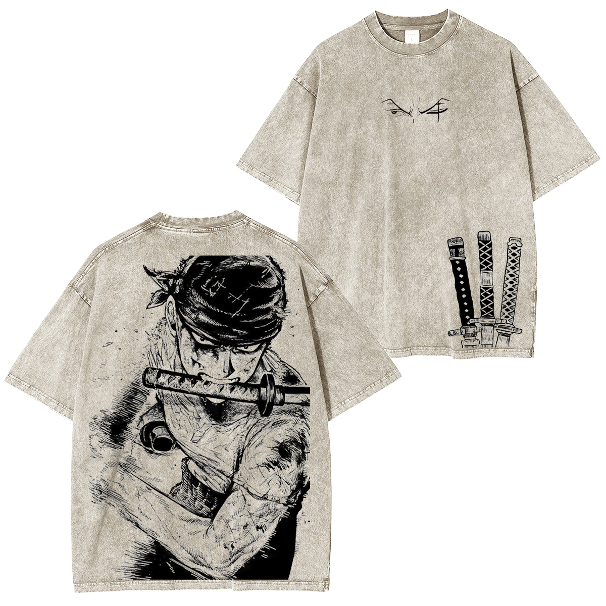 One Piece Anime Washed T-shirt