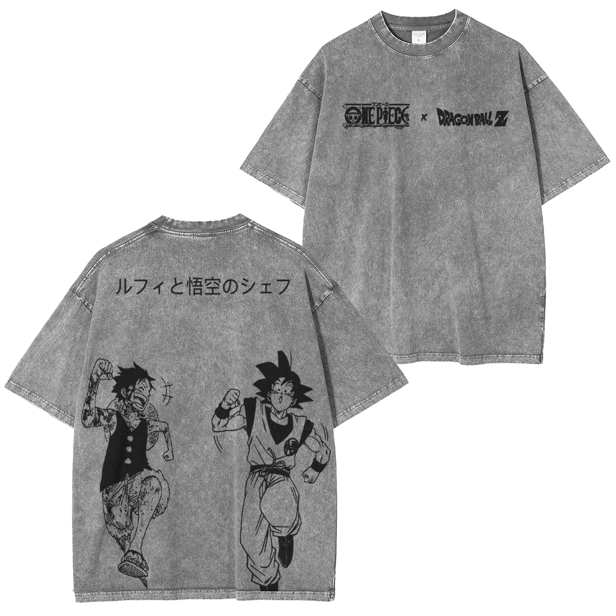 One Piece Anime Washed T-shirt