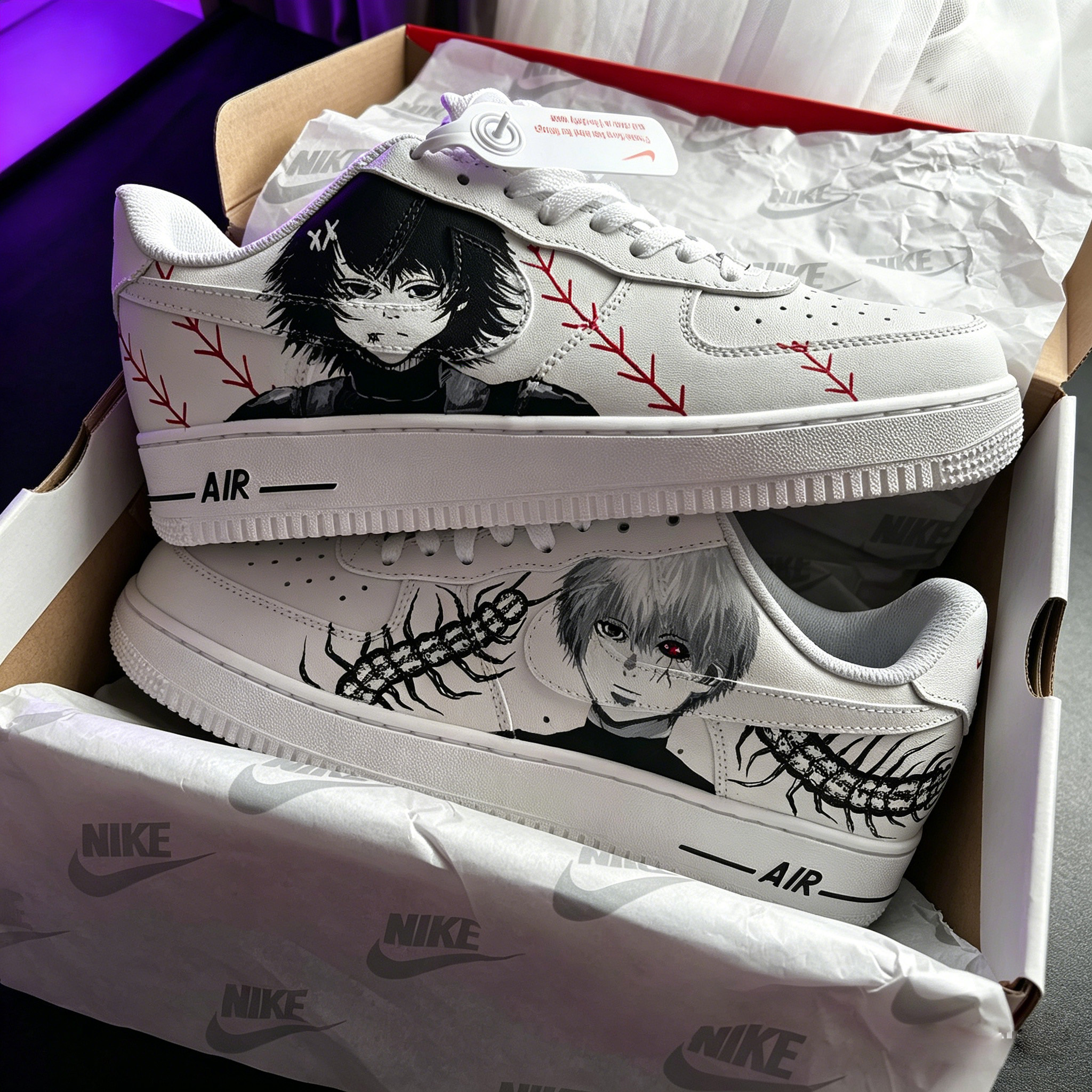 Tokyo Ghoul: Juuzou Suzuya VS Ken Kaneki Force 1s Shoes