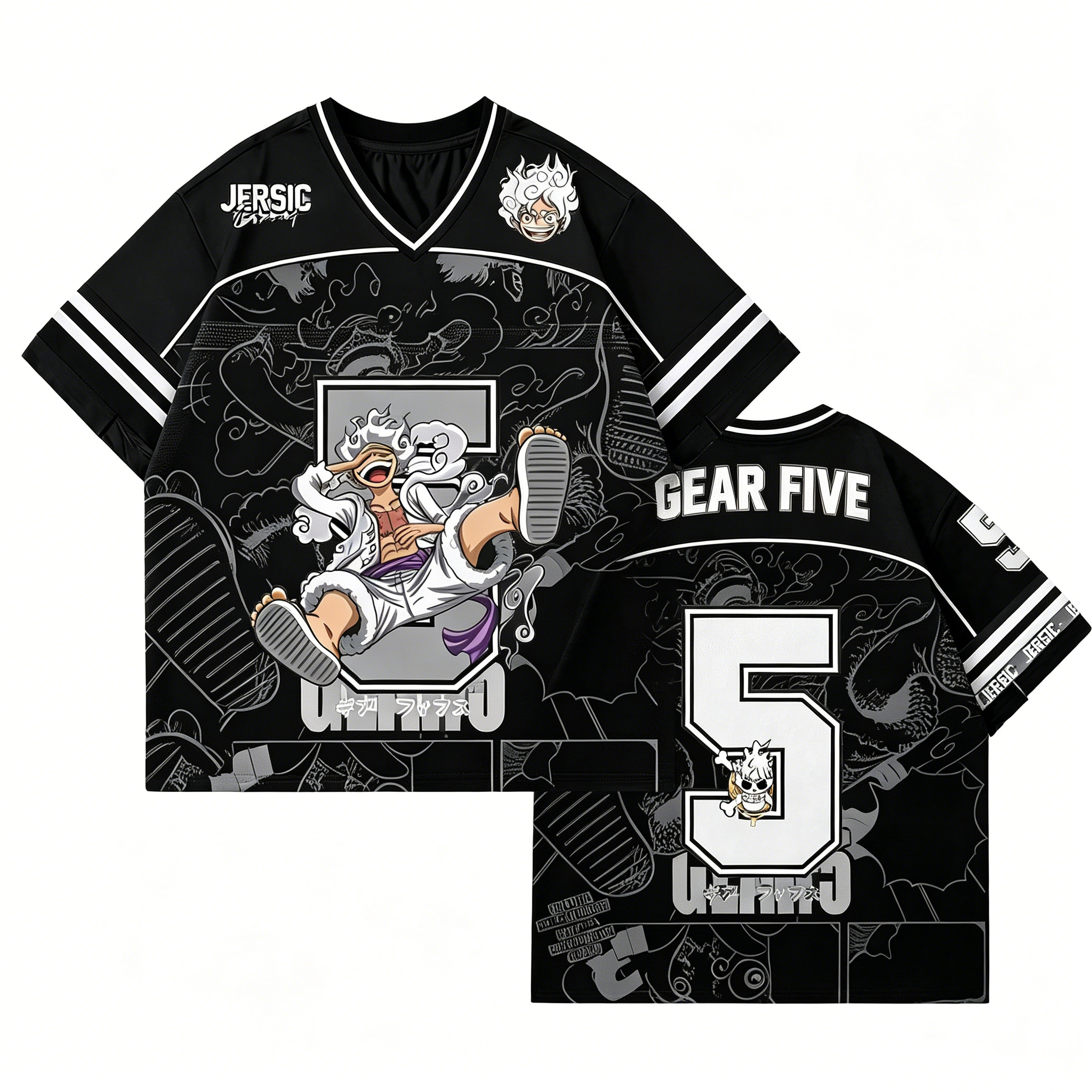 One Piece Luffy Gear5 Anime Football Jersey