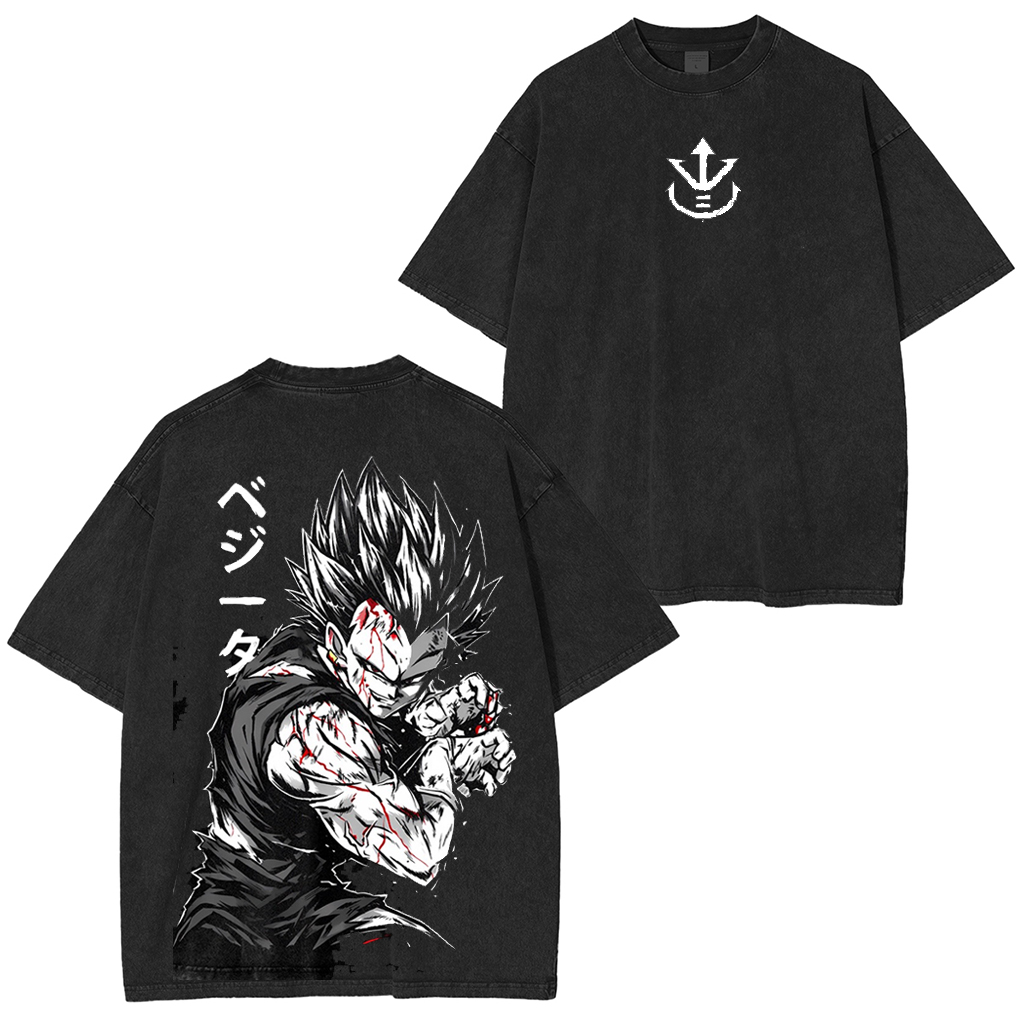  Dragon Ball Z Vegeta Vintage Washed T-shirt/Crewneck/Hoodie