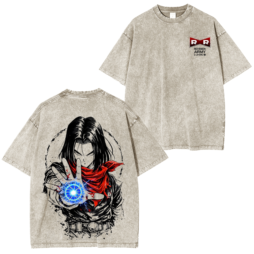 Dragon Ball Android 17 Vintage Washed T-shirt/Crewneck/Hoodie