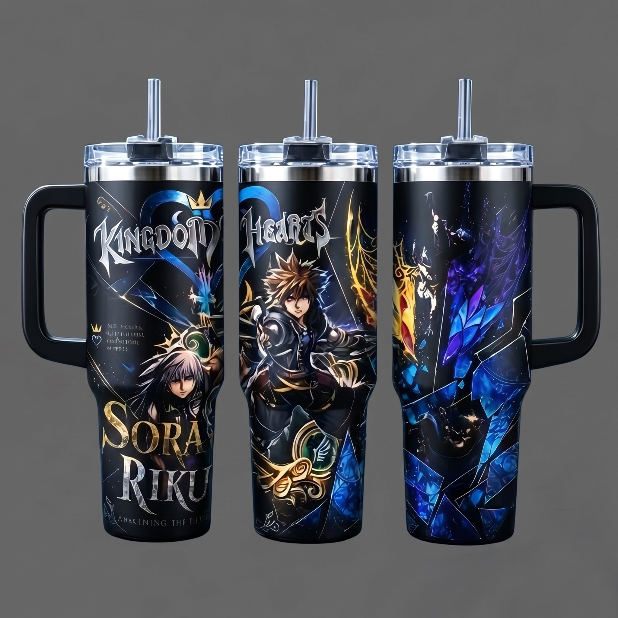 Kingdom Hearts Grail: Custom Stained-Glass Tumbler 
