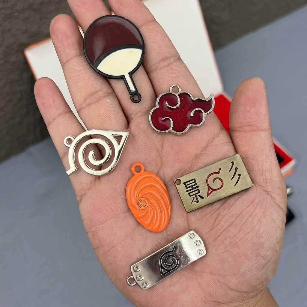 Naruto Naruto Uzumaki Sasuke Uchiha Anime Jewelry Gift Set, Ninja Kunai Headband Sharingan Pendant Collection Box