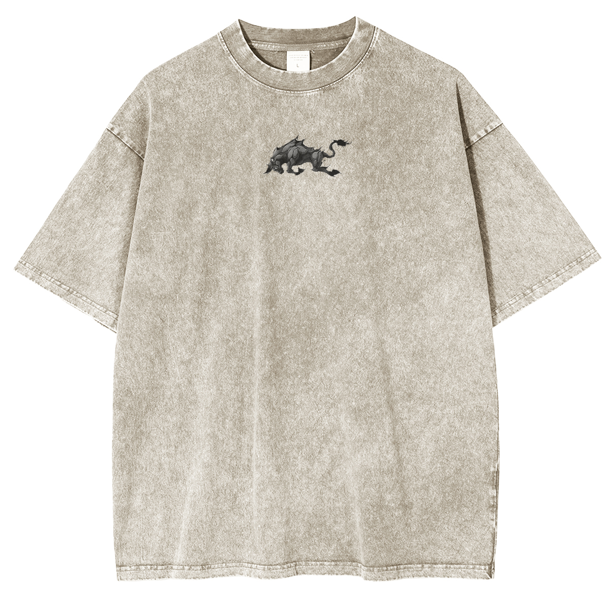 Asta x Black Bulls Black Clover Anime Double Printed Vintage Washed Tee Unisex