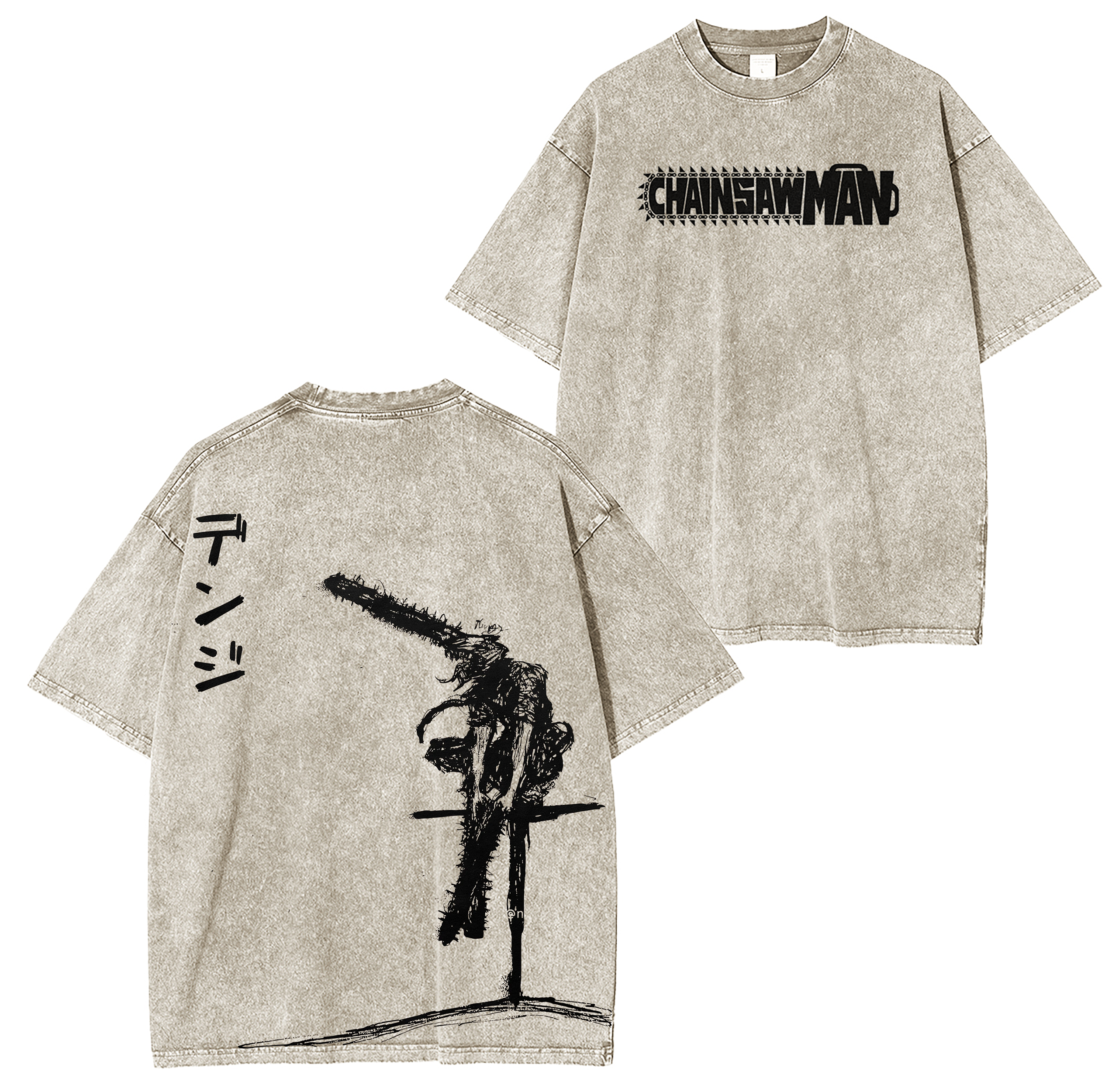 Denji,Chainsaw Man Anime Washed T-shirt/Crewneck/Hoodie