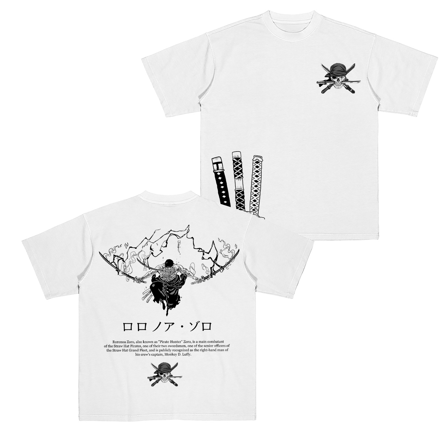 Roronoa Zoro One Piece Anime Oversize Unisex Shirts/Crewneck/Hoodie