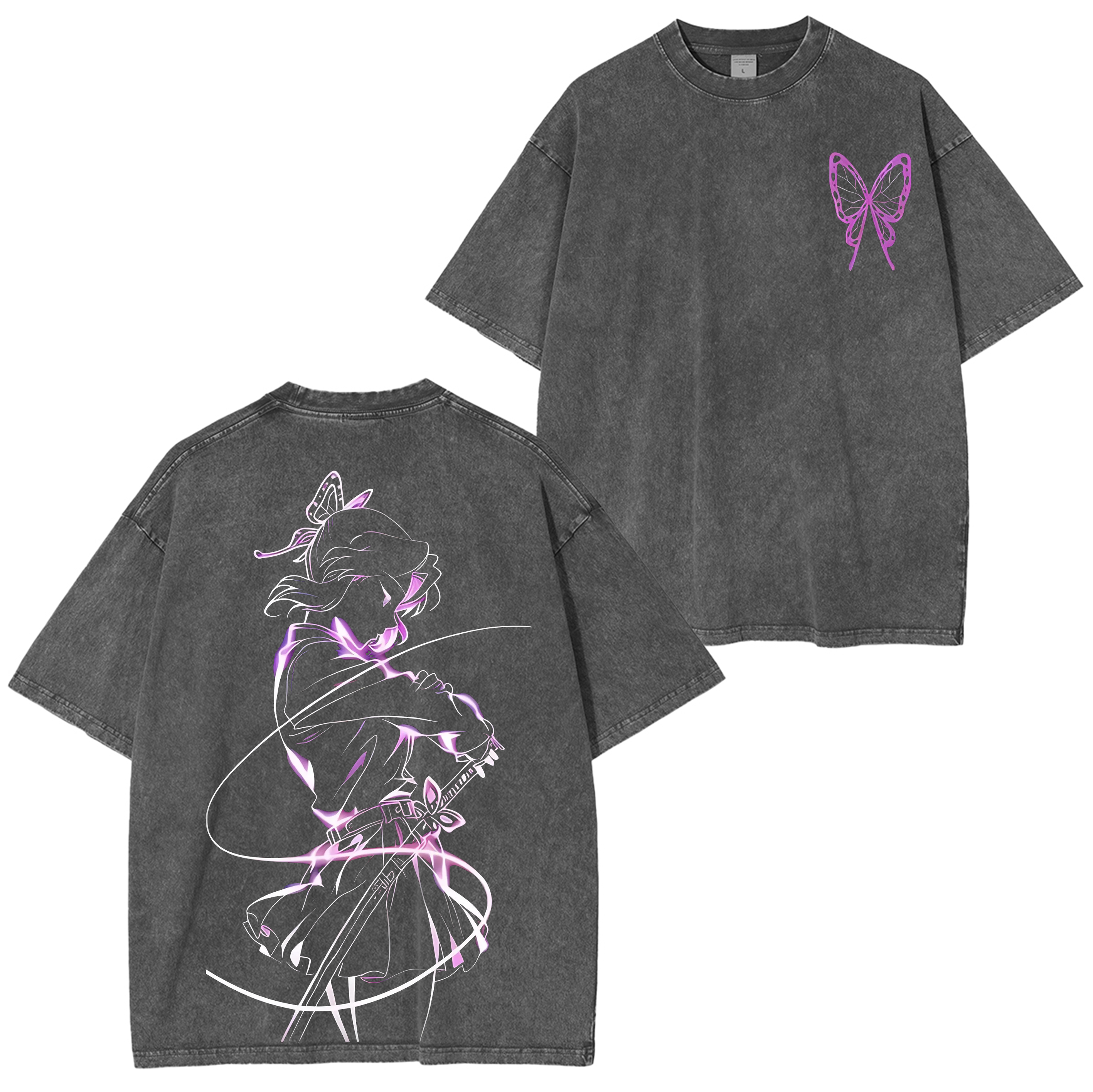 Shinobu X Demon Slayer Vintage  Anime Oversized T-shirt/Crewneck/Hoodie