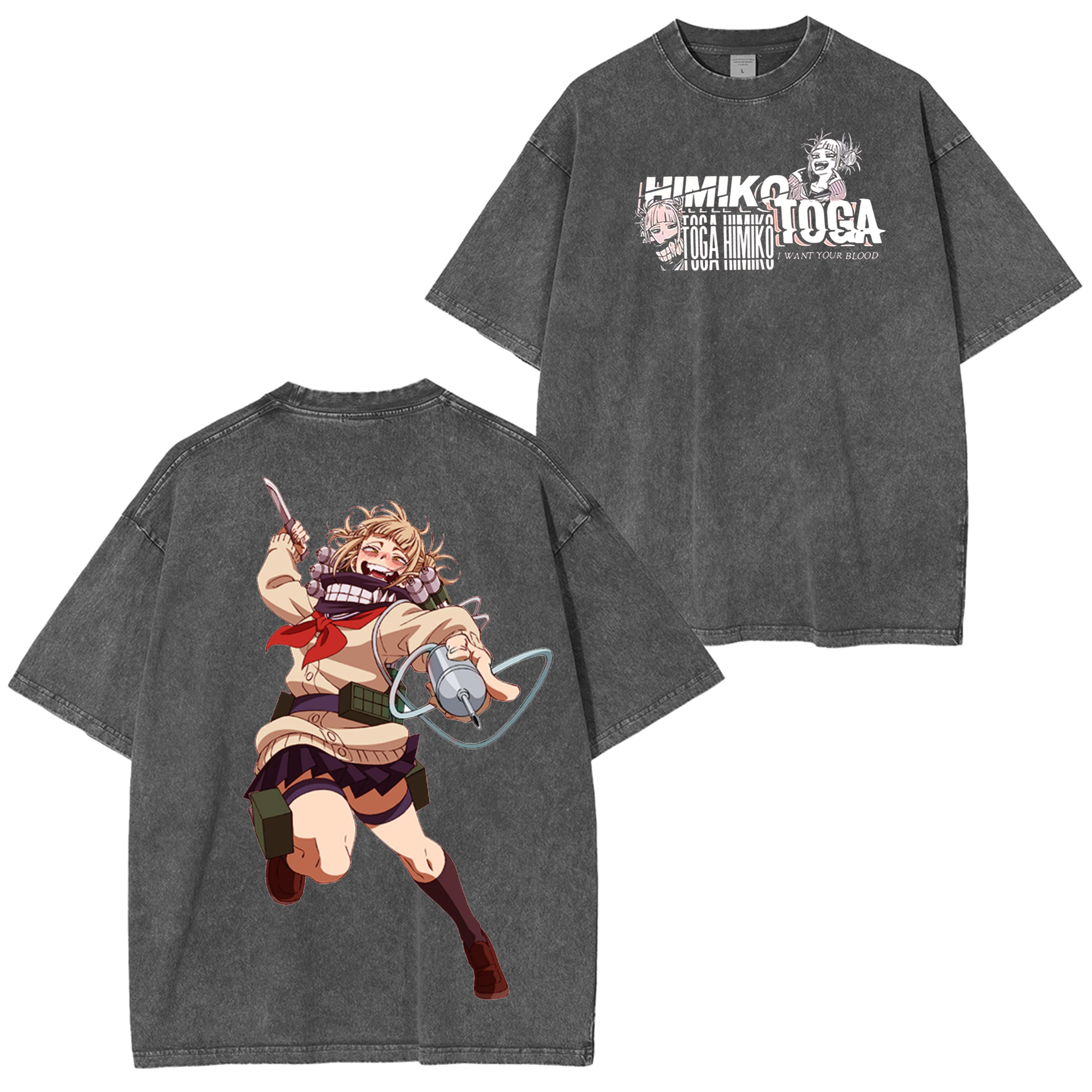 Himiko Toga My Hero Academia Anime  Washed T-shirt/Crewneck/Hoodie