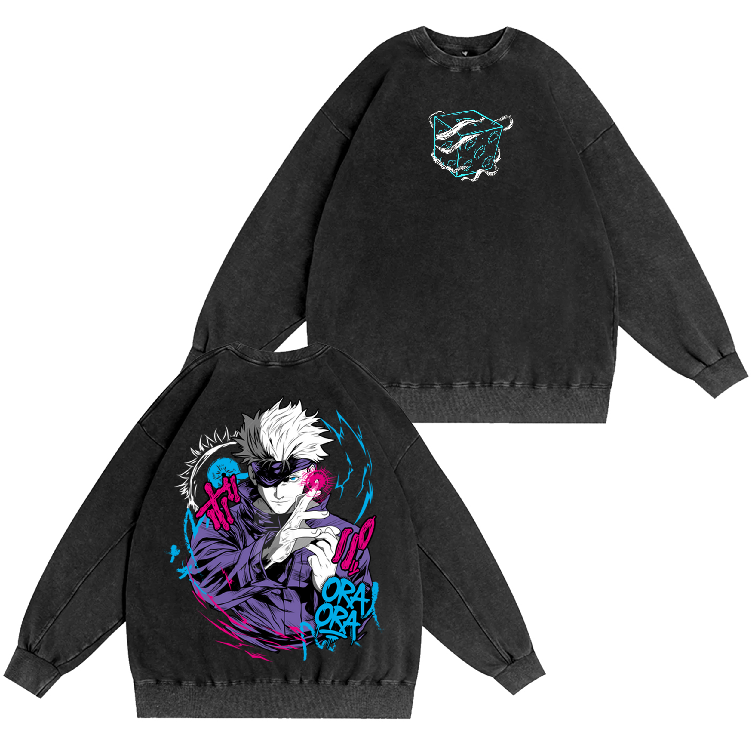 Gojo,Jujutsu Kaisen Anime Washed T-shirt/Crewneck/Hoodie