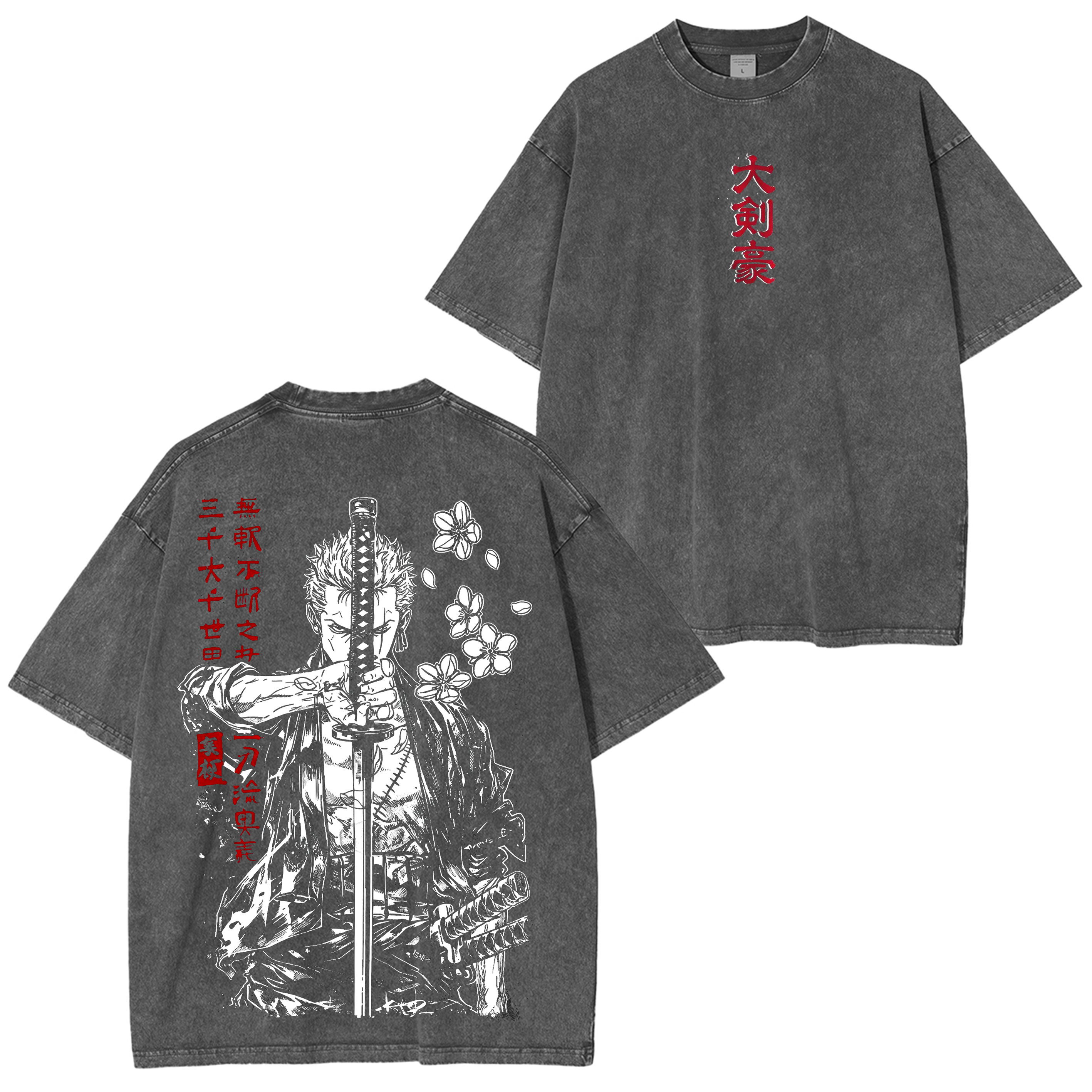 Zoro,One Piece Anime Washed T-shirt/Crewneck/Hoodie
