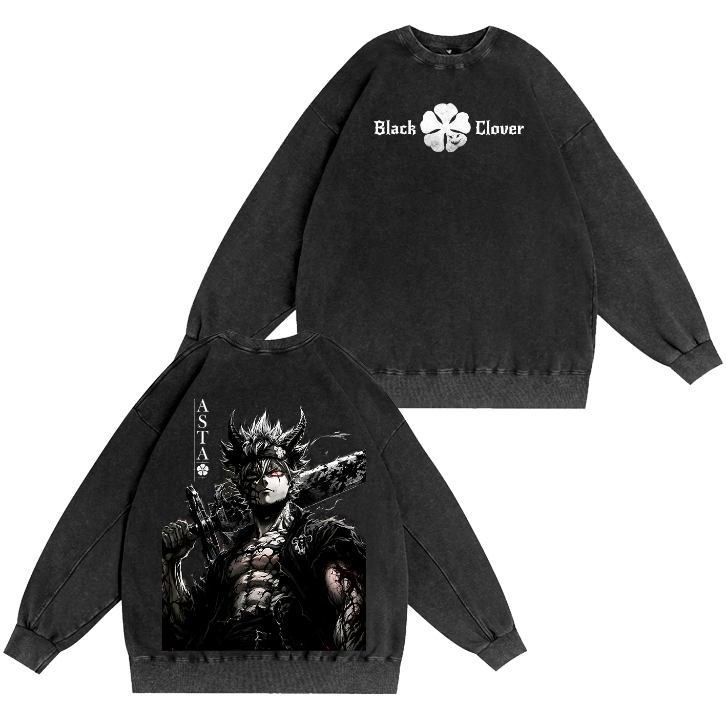 Black Clover Asta Unisex  Washed T-Shirt