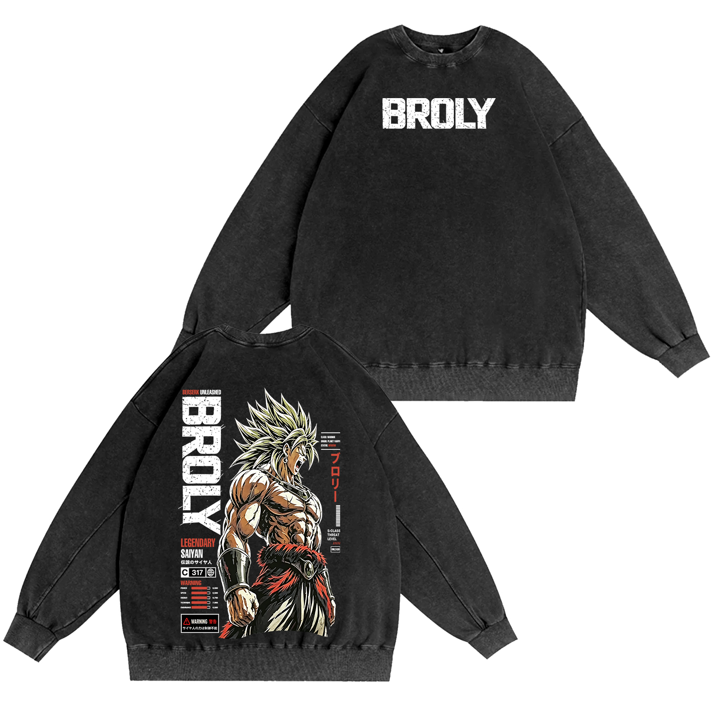Broly Dragon Ball Super Unisex  Washed T-Shirt