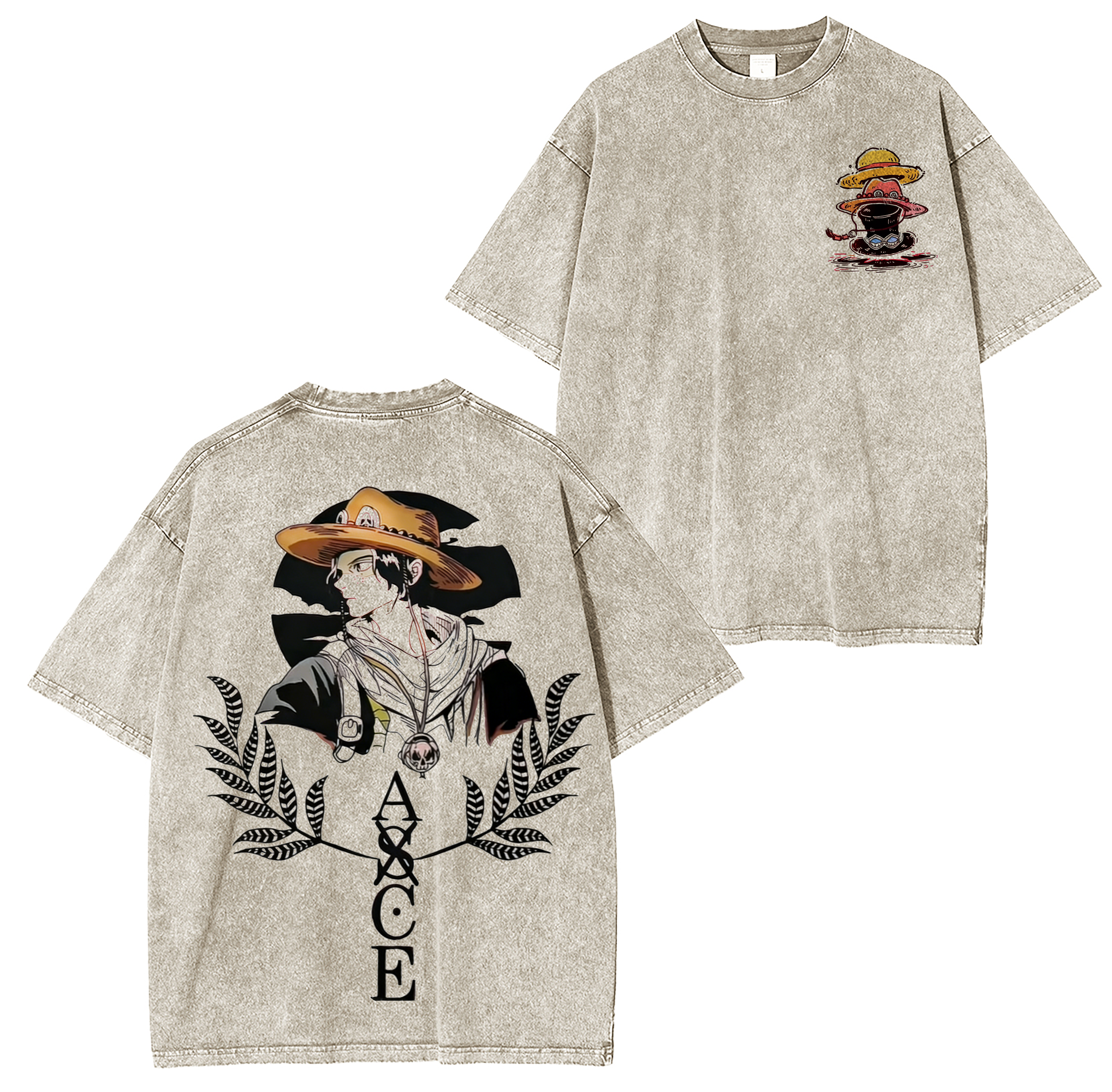 Portgas D. Ace,One Piece Anime Washed T-shirt/Crewneck/Hoodie