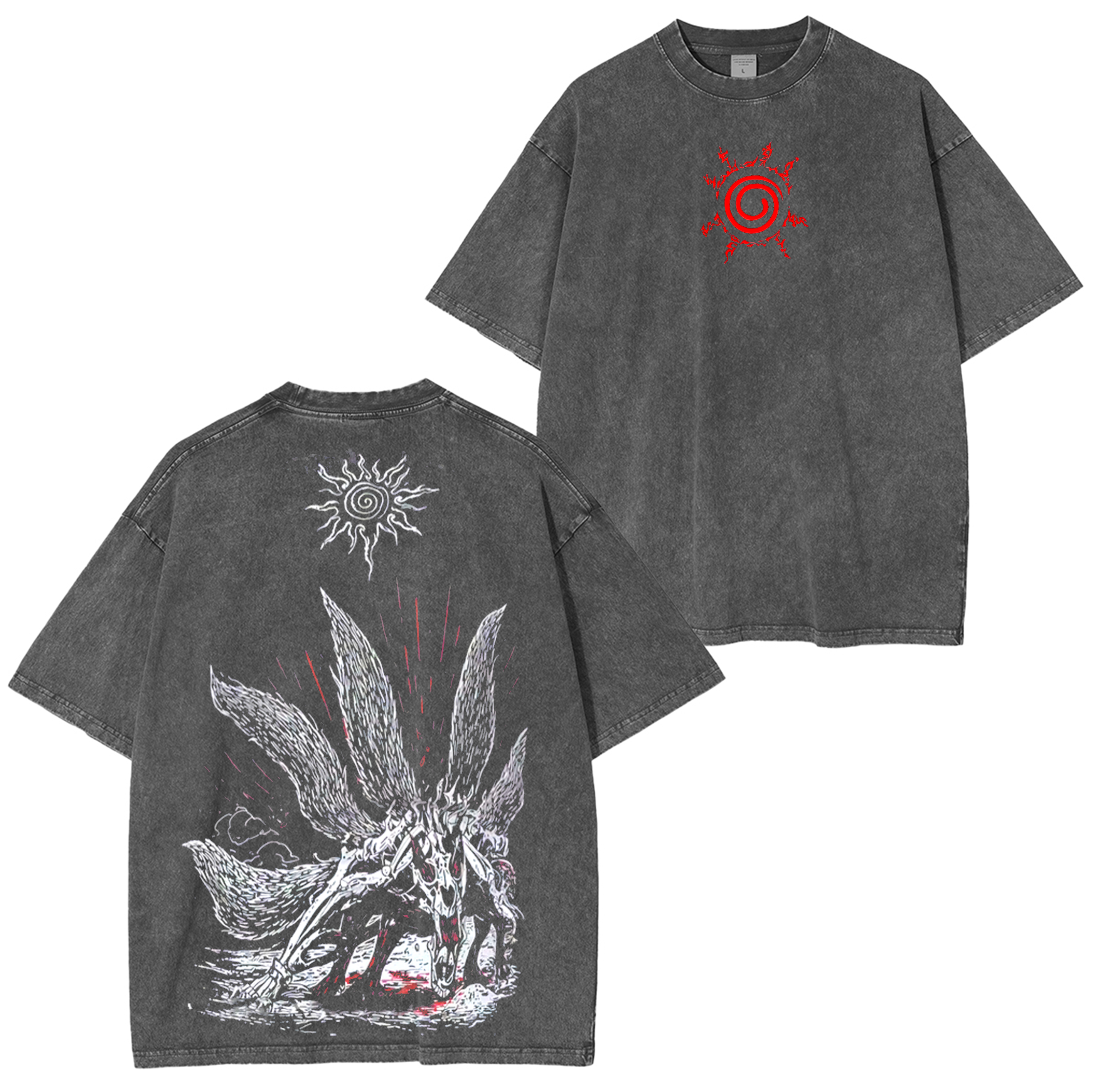 Kurama Naruto Washed T-shirt/Crewneck/Hoodie