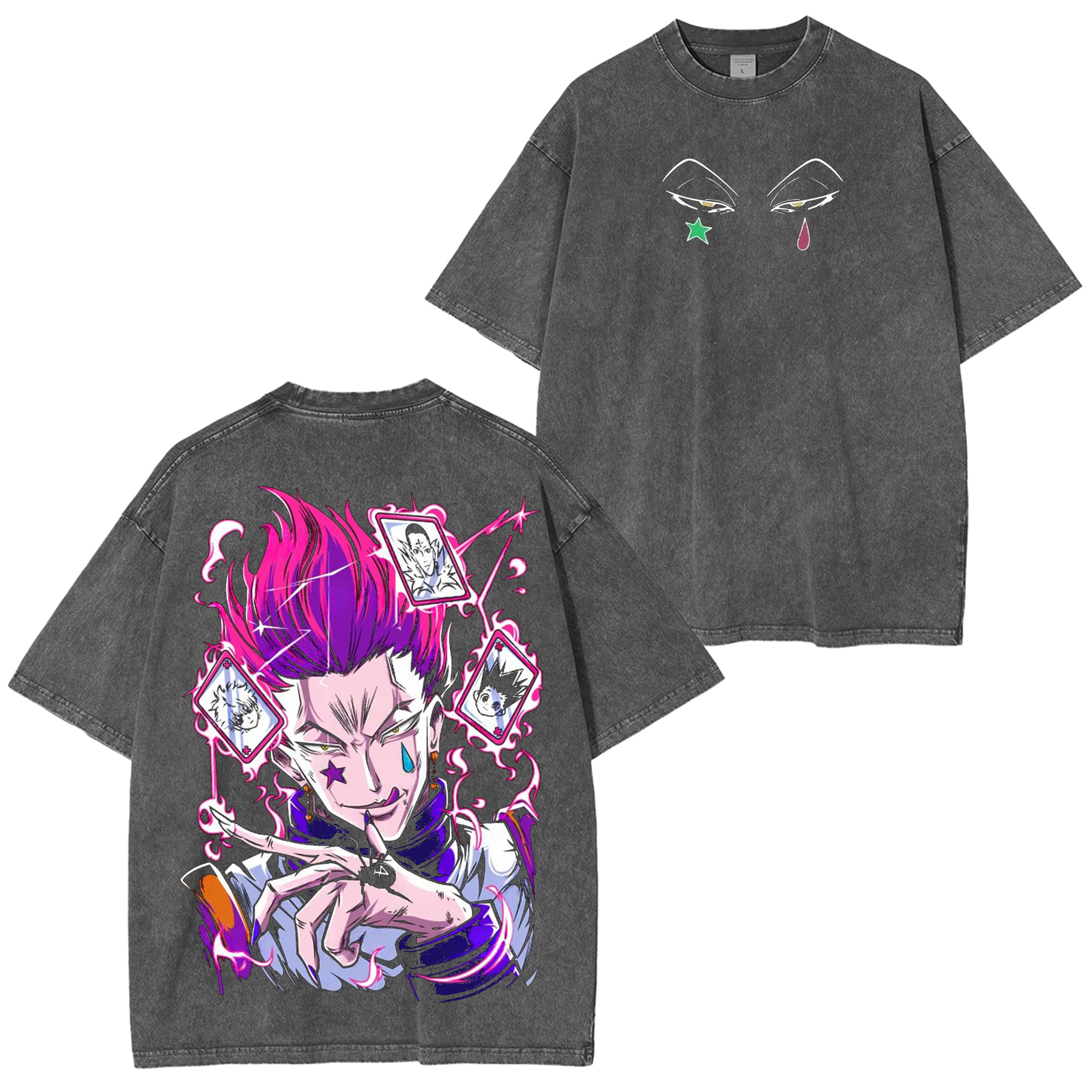 Hisoka, HUNTER X HUNTER Vintage Anime Washed T-shirt/Crewneck/Hoodie