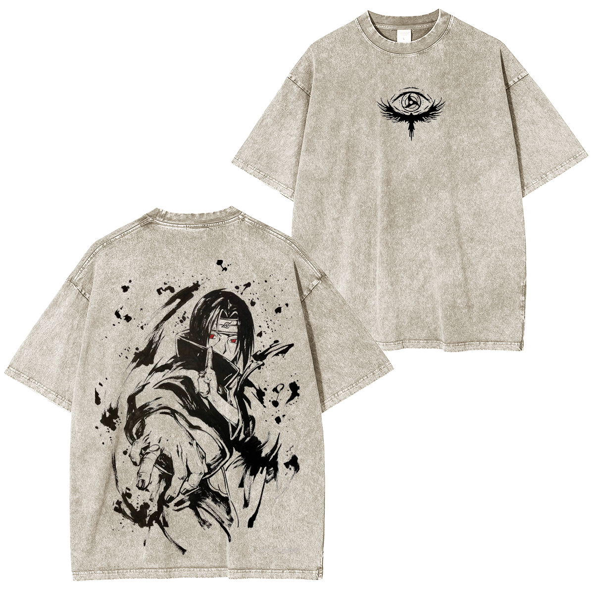 Itachi Uchiha Naruto Anime Unisex Washed T-Shirt