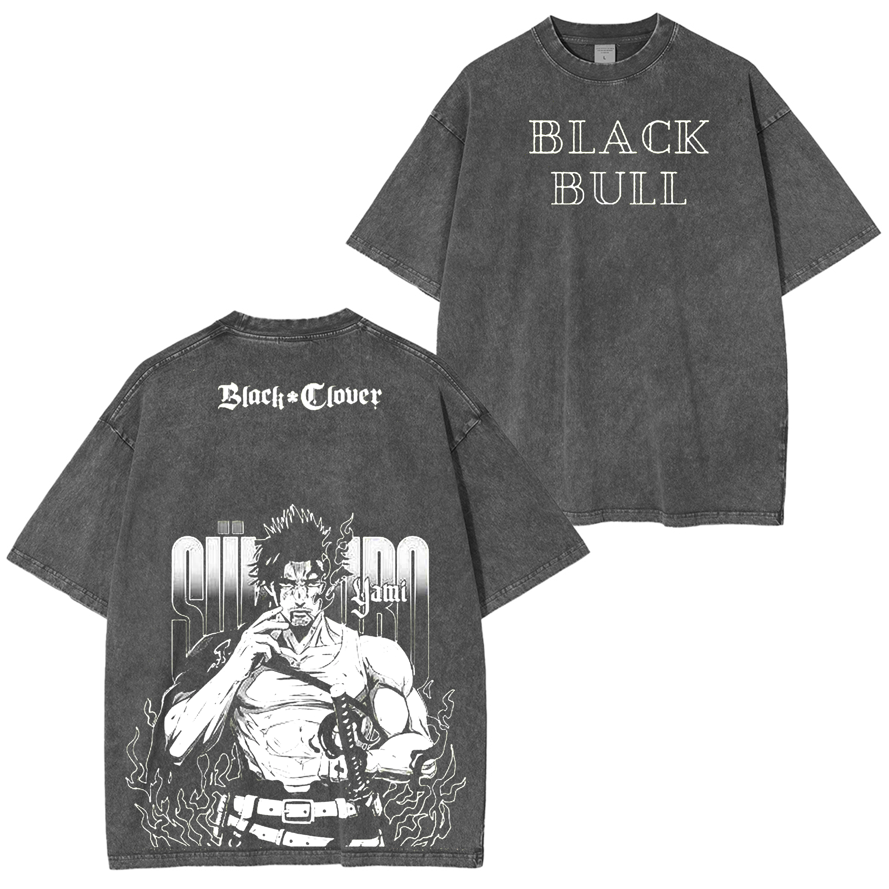 Yami Sukehiro Black Clover  Anime Washed T-shirt/Crewneck/Hoodie