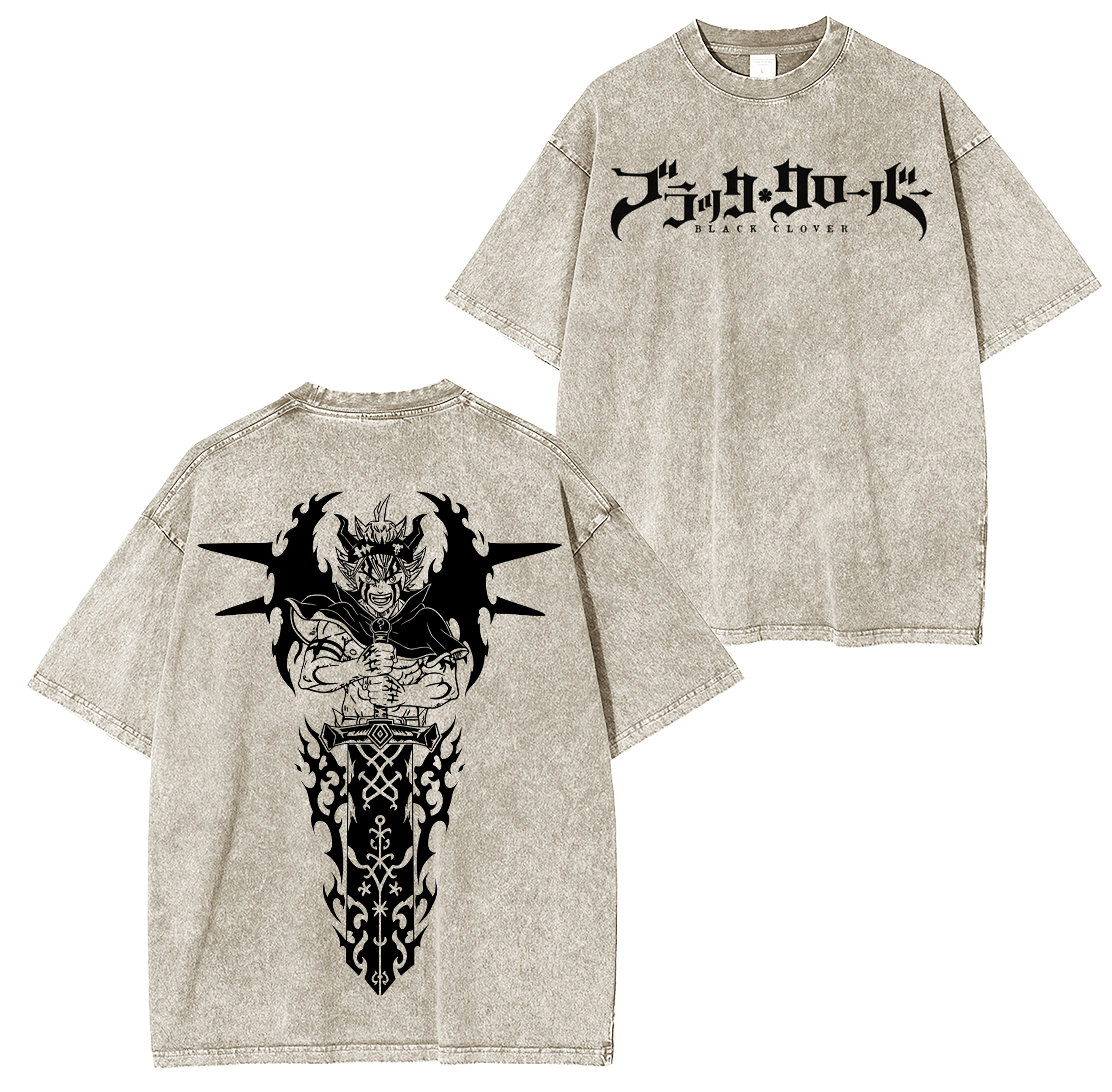 Black Clover Anime Washed T-shirt/Crewneck/Hoodie