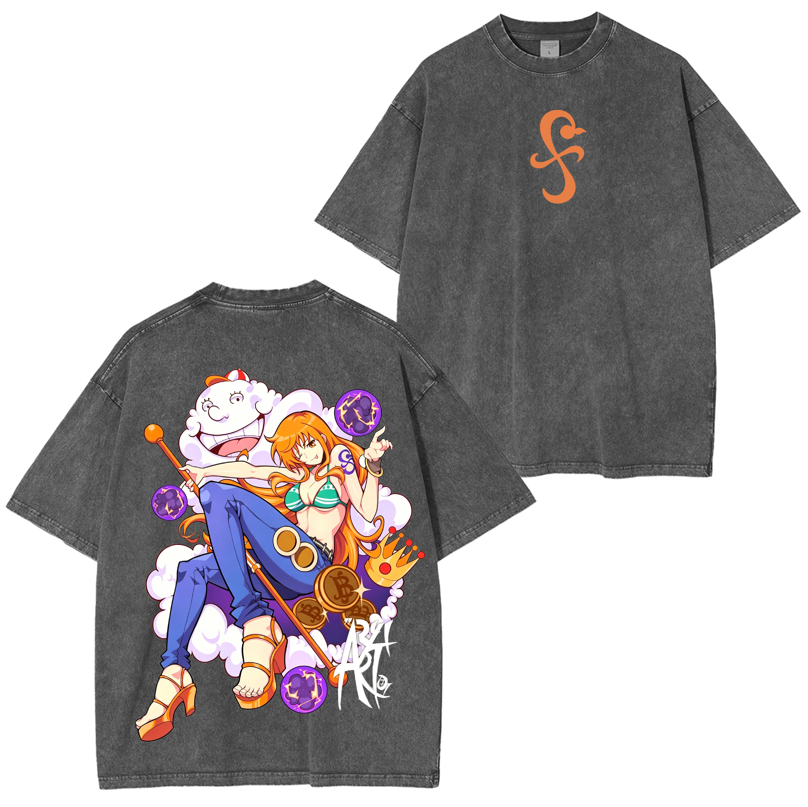Nami, One Piece Anime Washed T-shirt/Crewneck/Hoodie