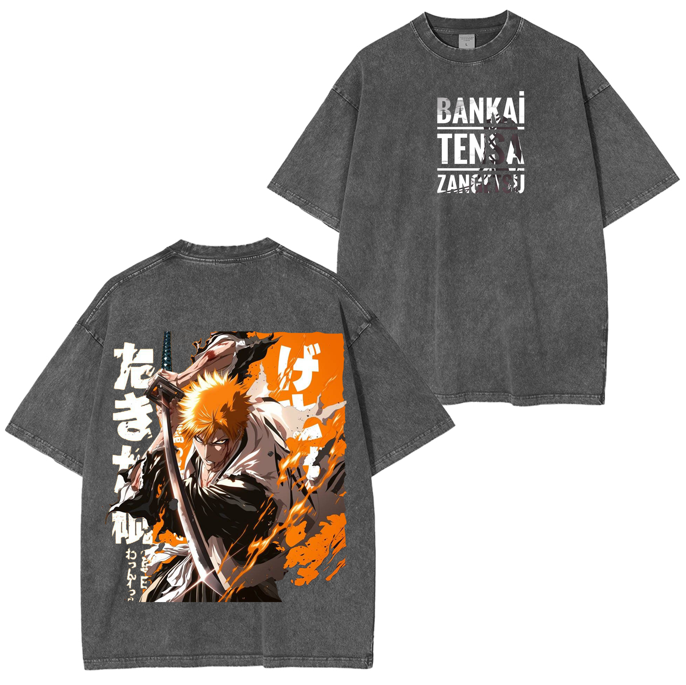 Retro Bleach Anime Washed T-shirt/Crewneck/Hoodie