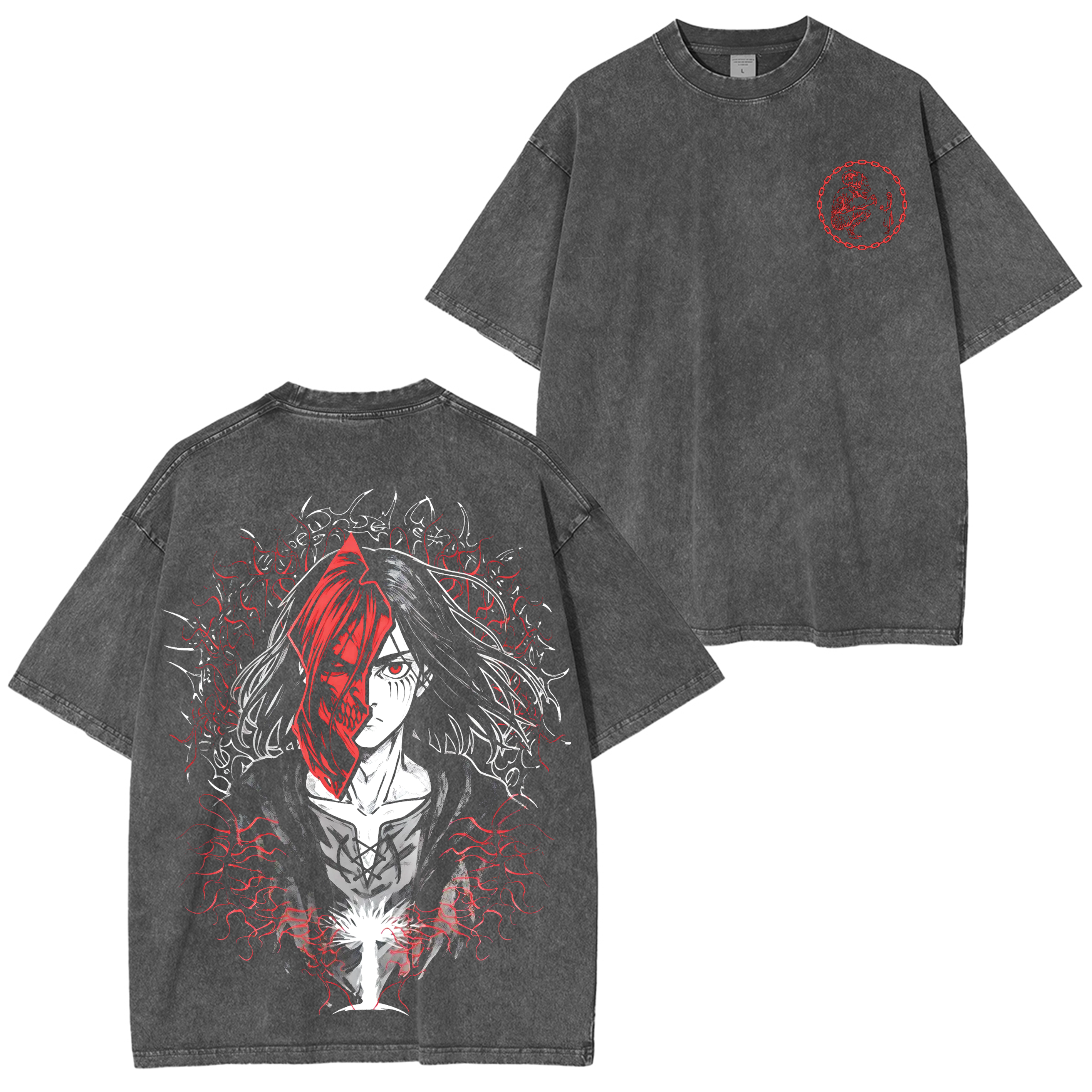 Retro Attack On Titan Anime Washed T-shirt/Crewneck/Hoodie