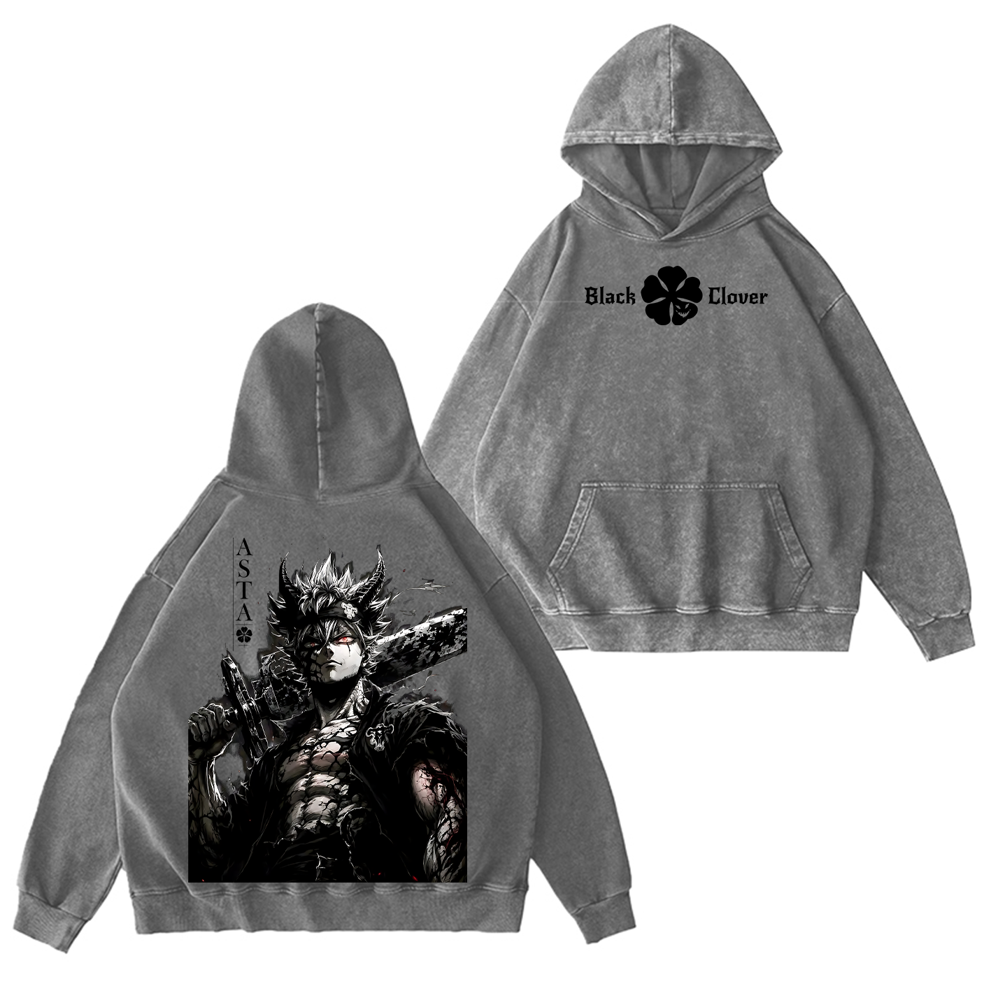 Black Clover Asta Unisex  Washed T-Shirt