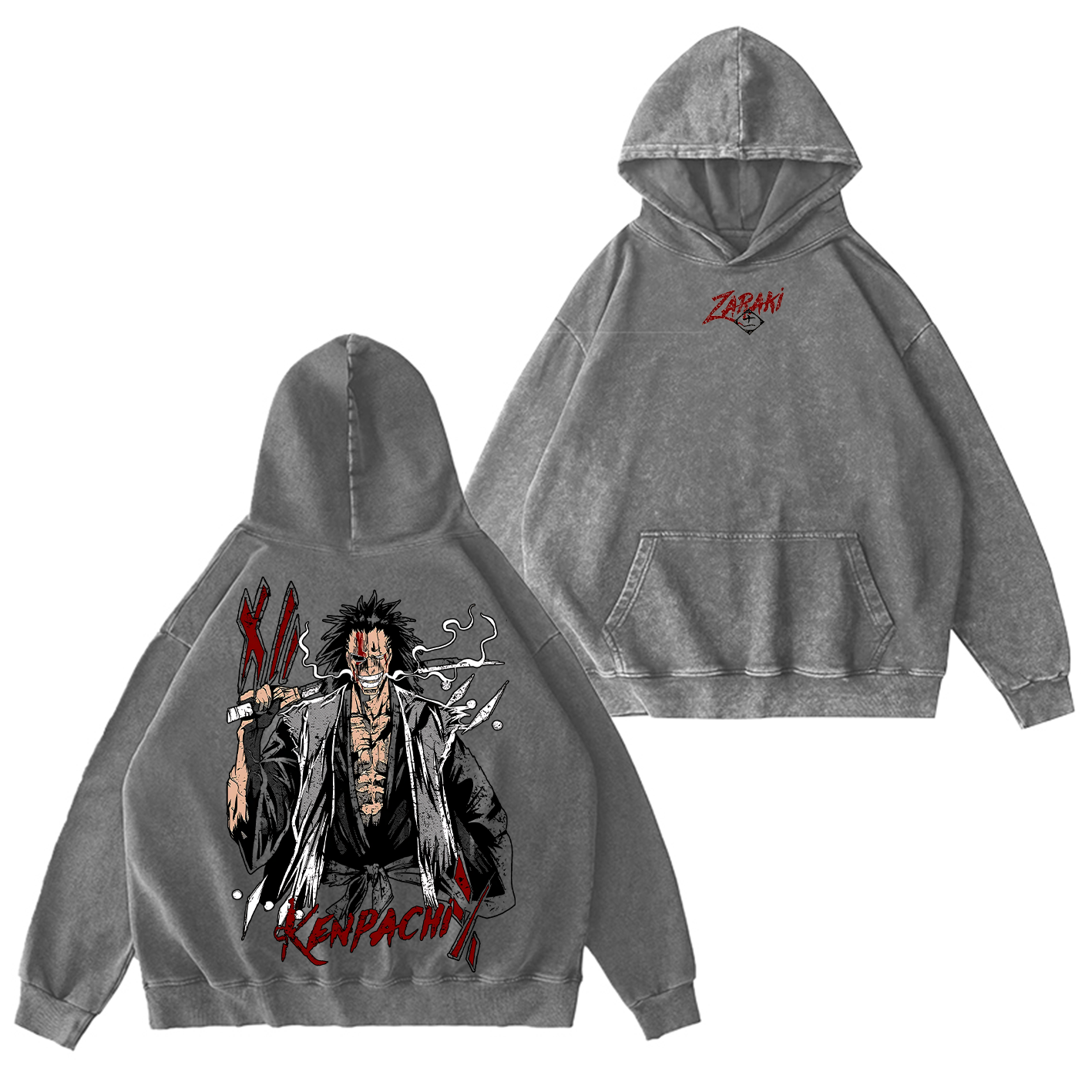Kenpachi Zaraki Bleach Washed T-shirt/Crewneck/Hoodie