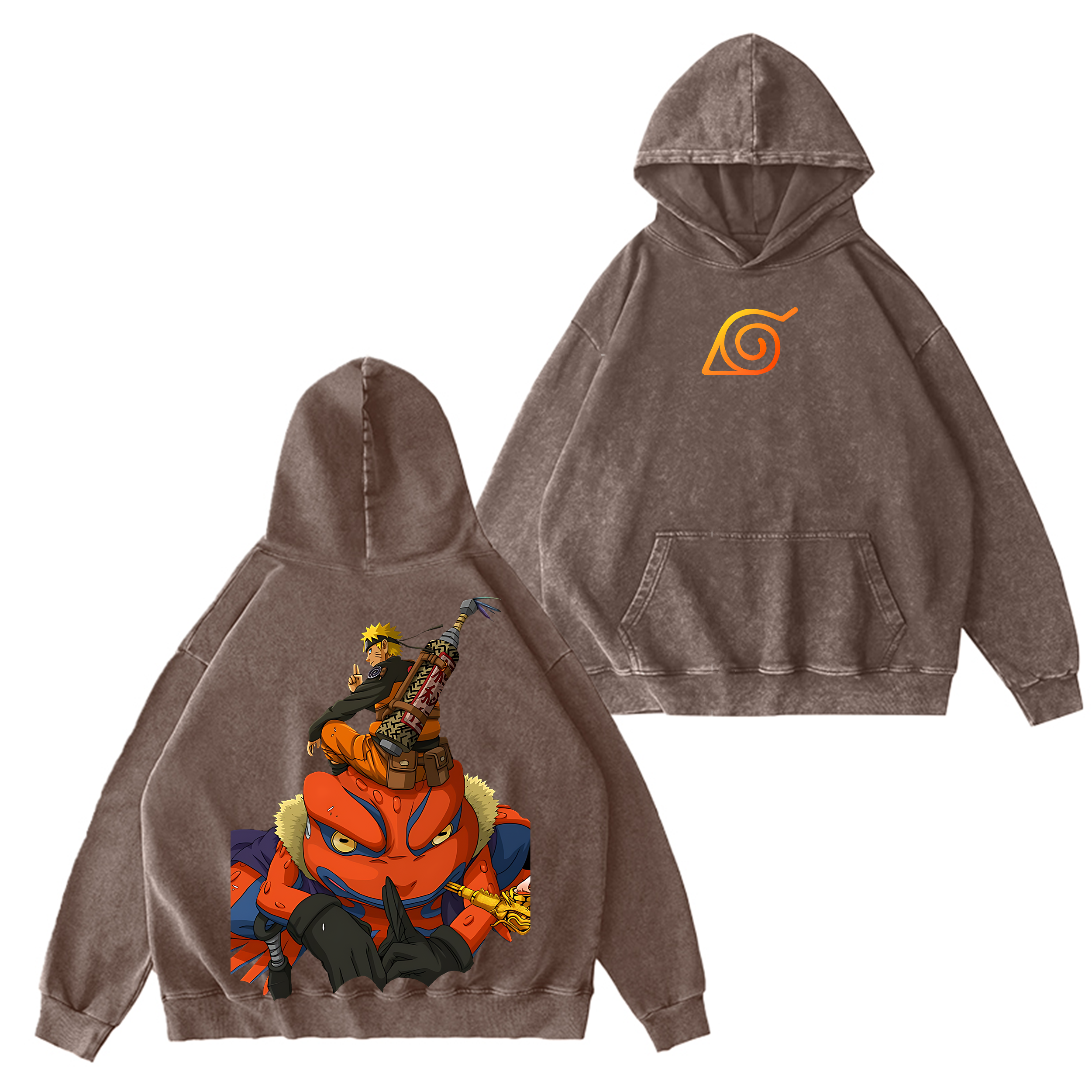 Naruto x Gamakichi Anime Washed T-shirt/Crewneck/Hoodie