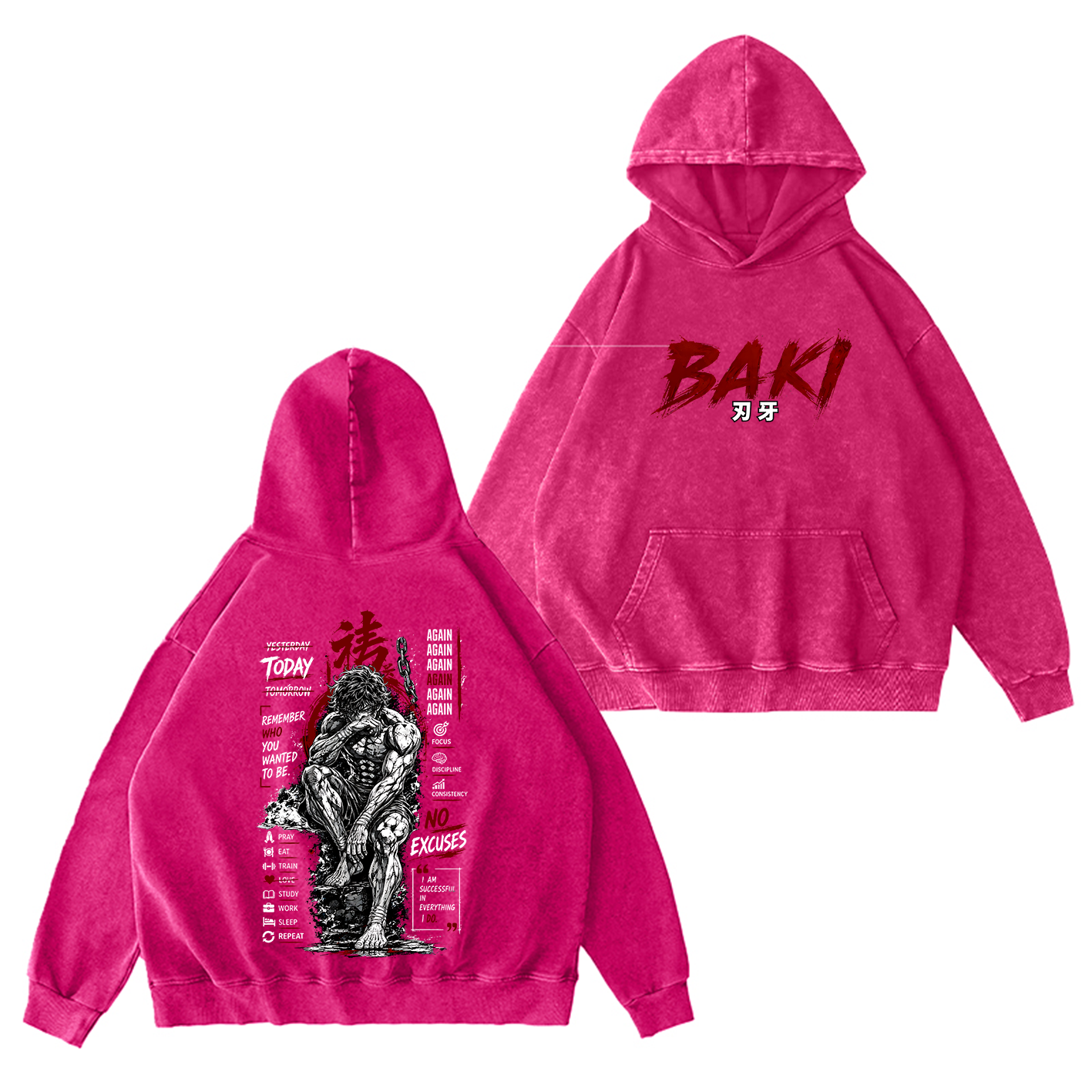 Baki Anime Vintage Oversized T-shirt/Crewneck/Hoodie