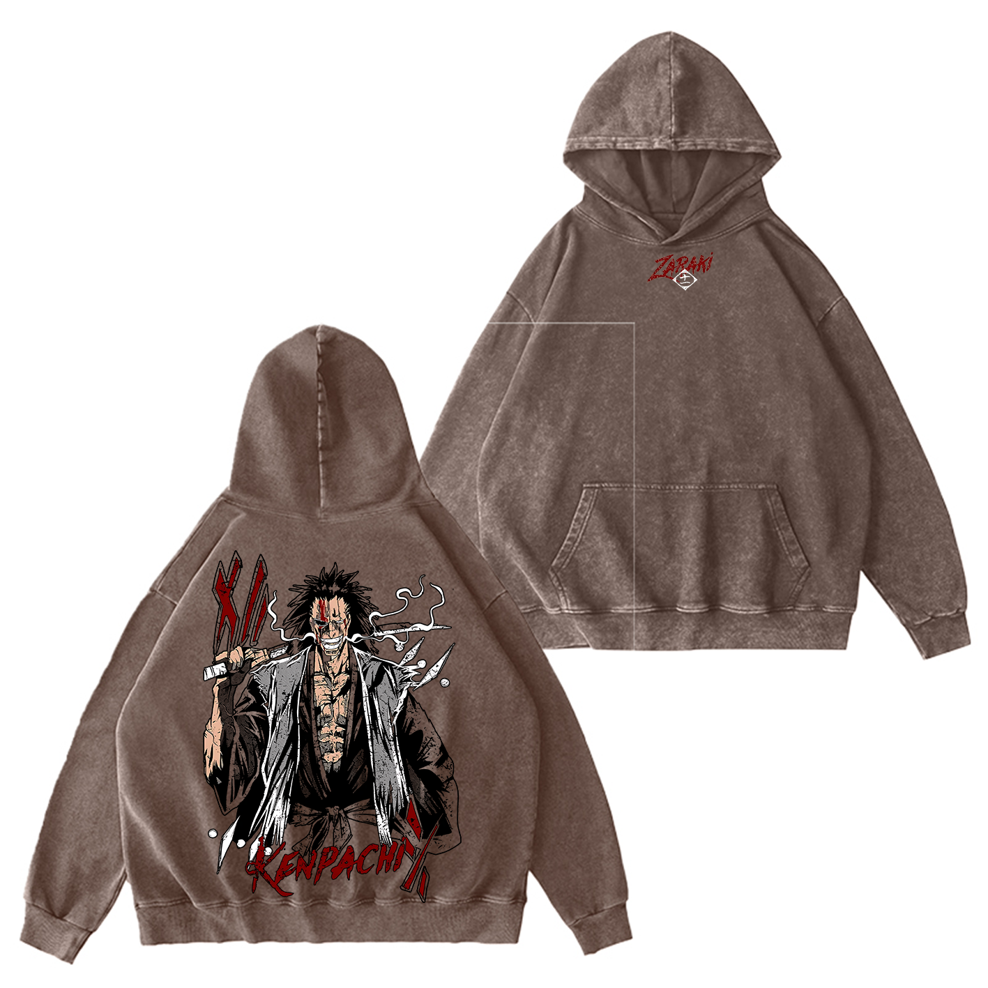 Kenpachi Zaraki Bleach Washed T-shirt/Crewneck/Hoodie