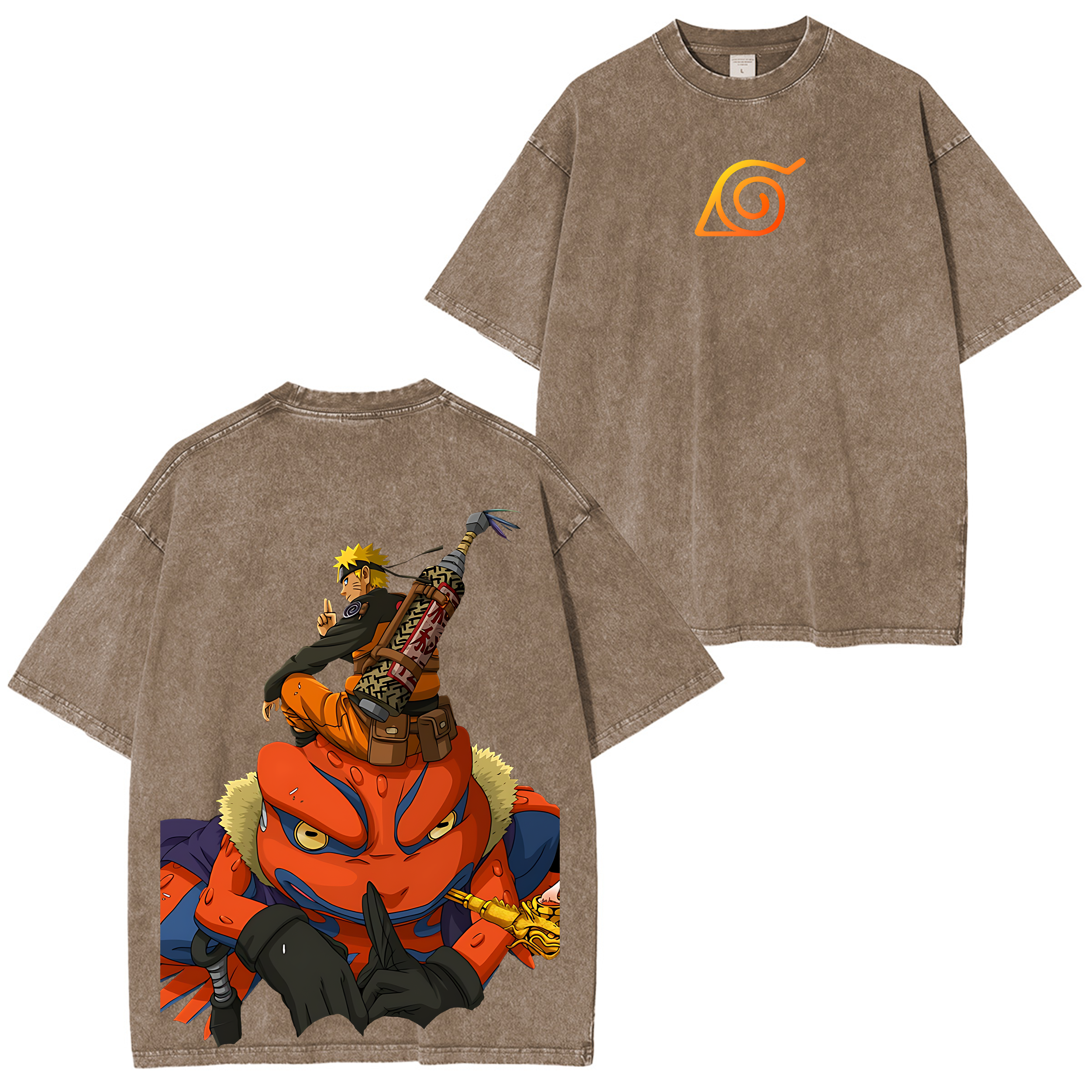 Naruto x Gamakichi Anime Washed T-shirt/Crewneck/Hoodie