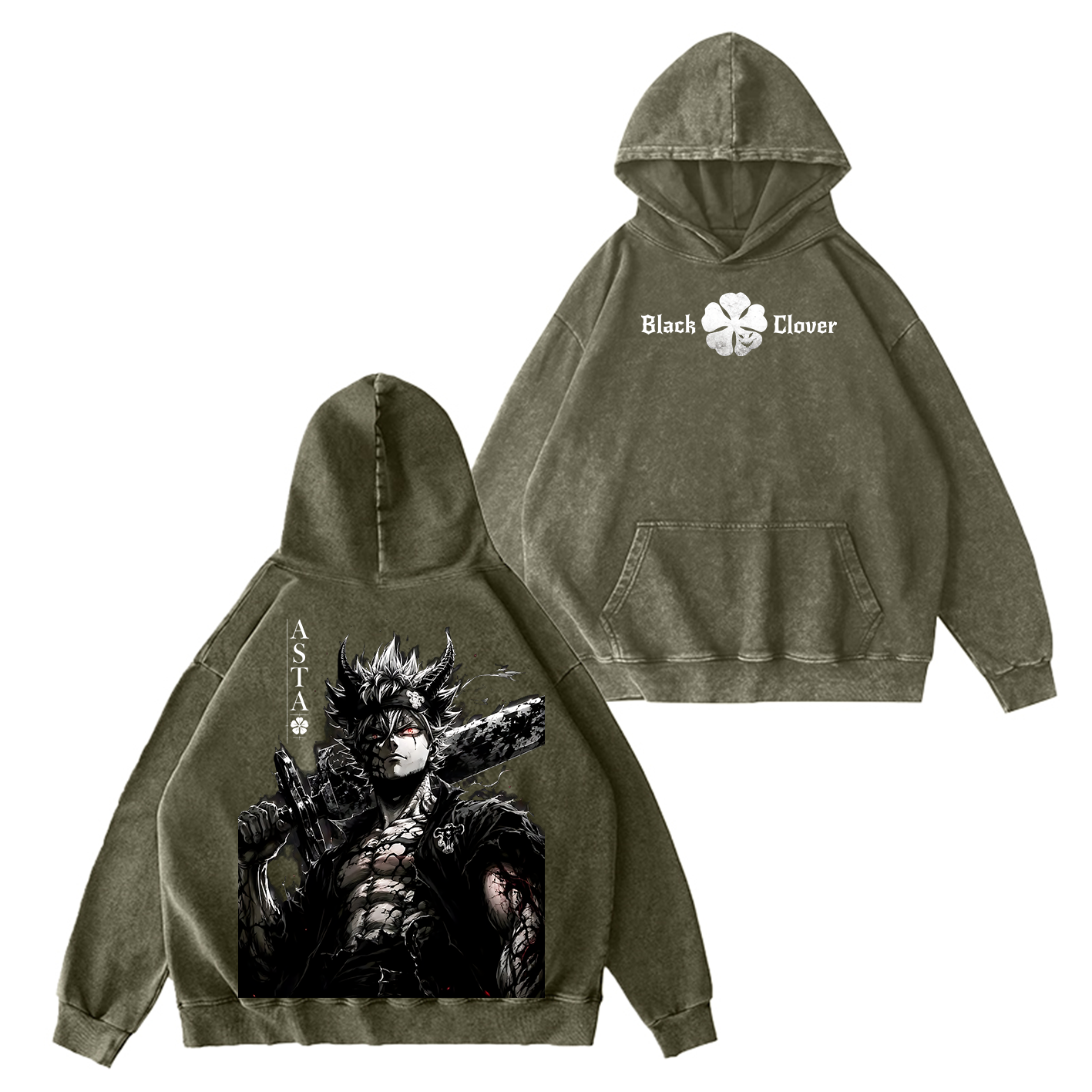 Black Clover Asta Unisex  Washed T-Shirt