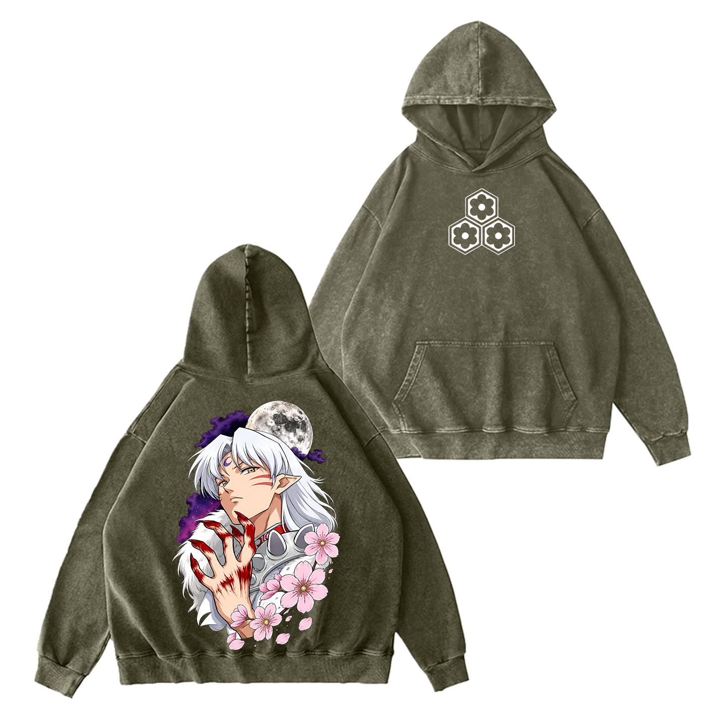 Inuyasha Vintage Unisex  Washed T-Shirt