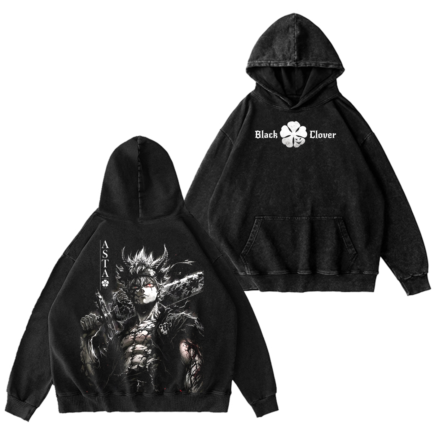 Black Clover Asta Unisex  Washed T-Shirt