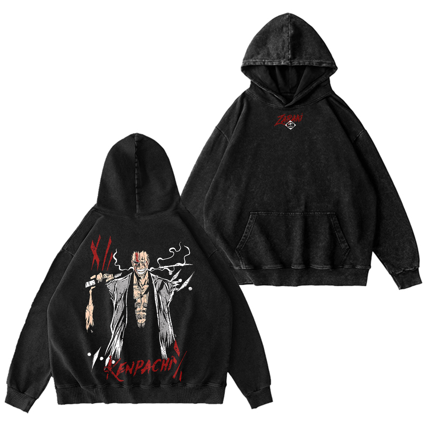 Kenpachi Zaraki Bleach Washed T-shirt/Crewneck/Hoodie