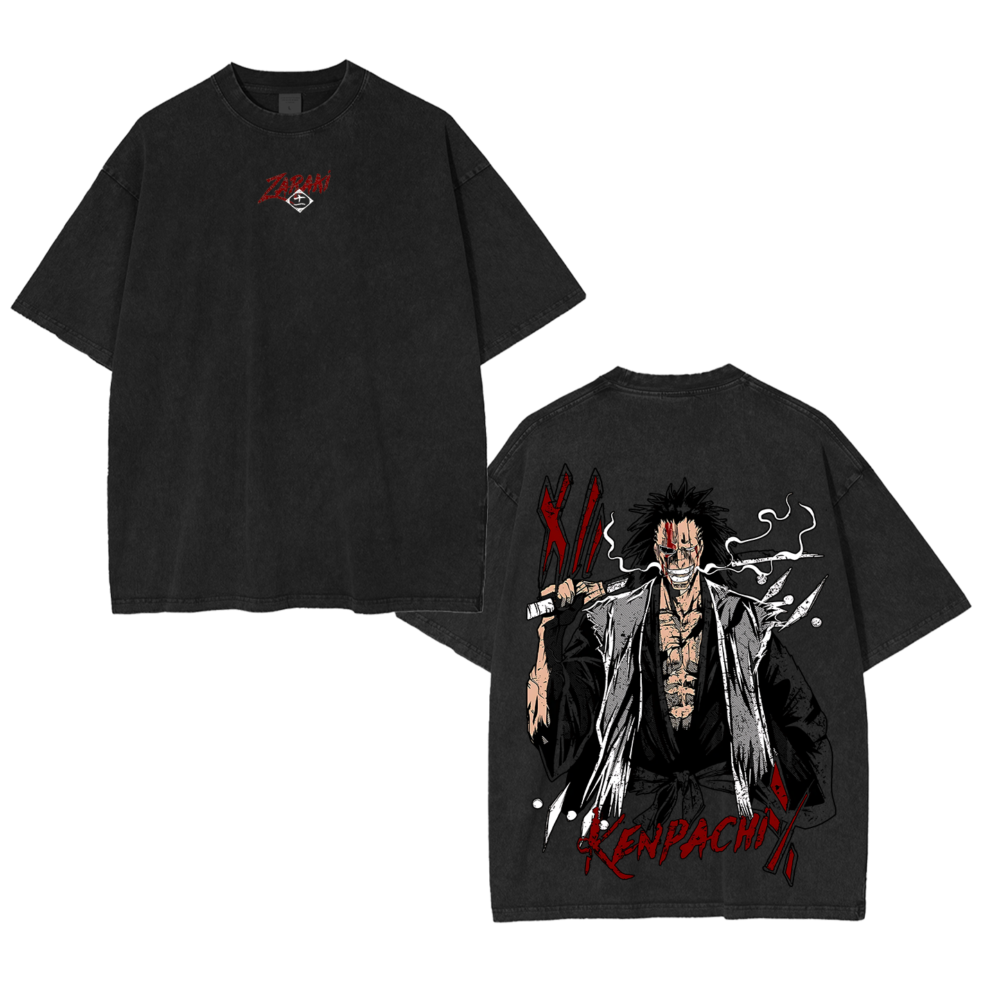 Kenpachi Zaraki Bleach Washed T-shirt/Crewneck/Hoodie