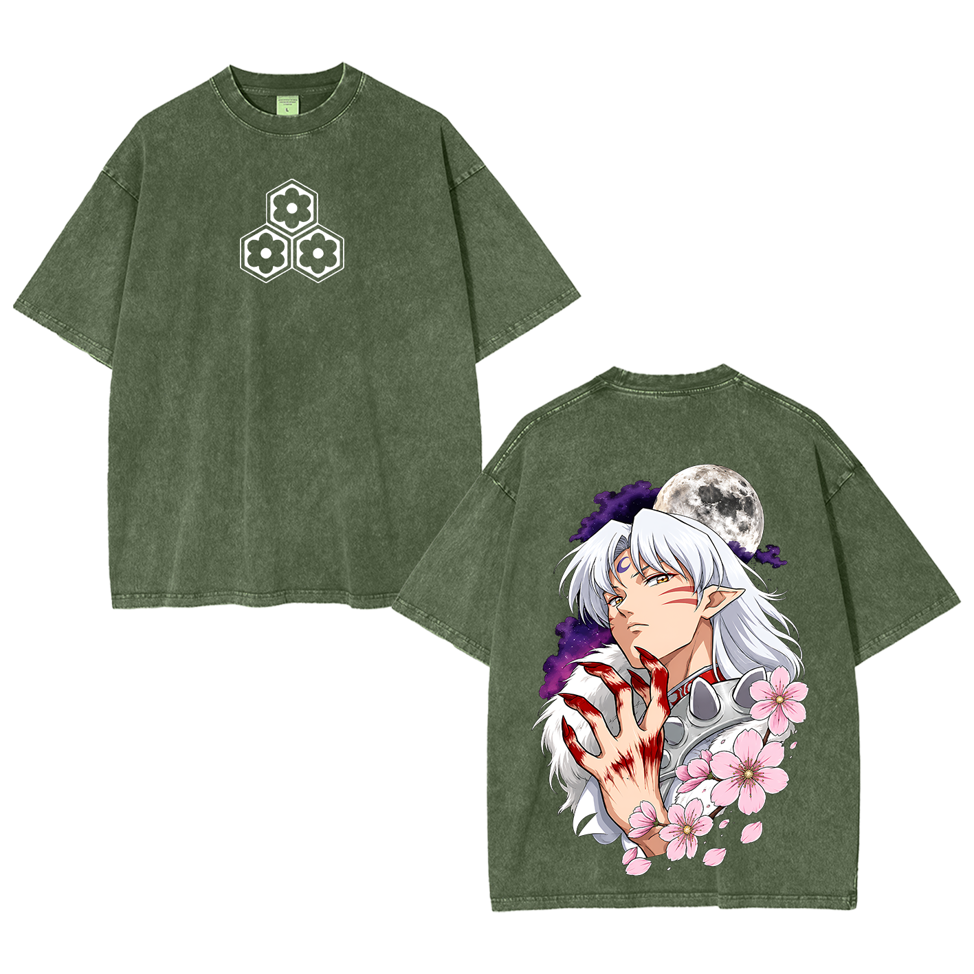 Inuyasha Vintage Unisex  Washed T-Shirt