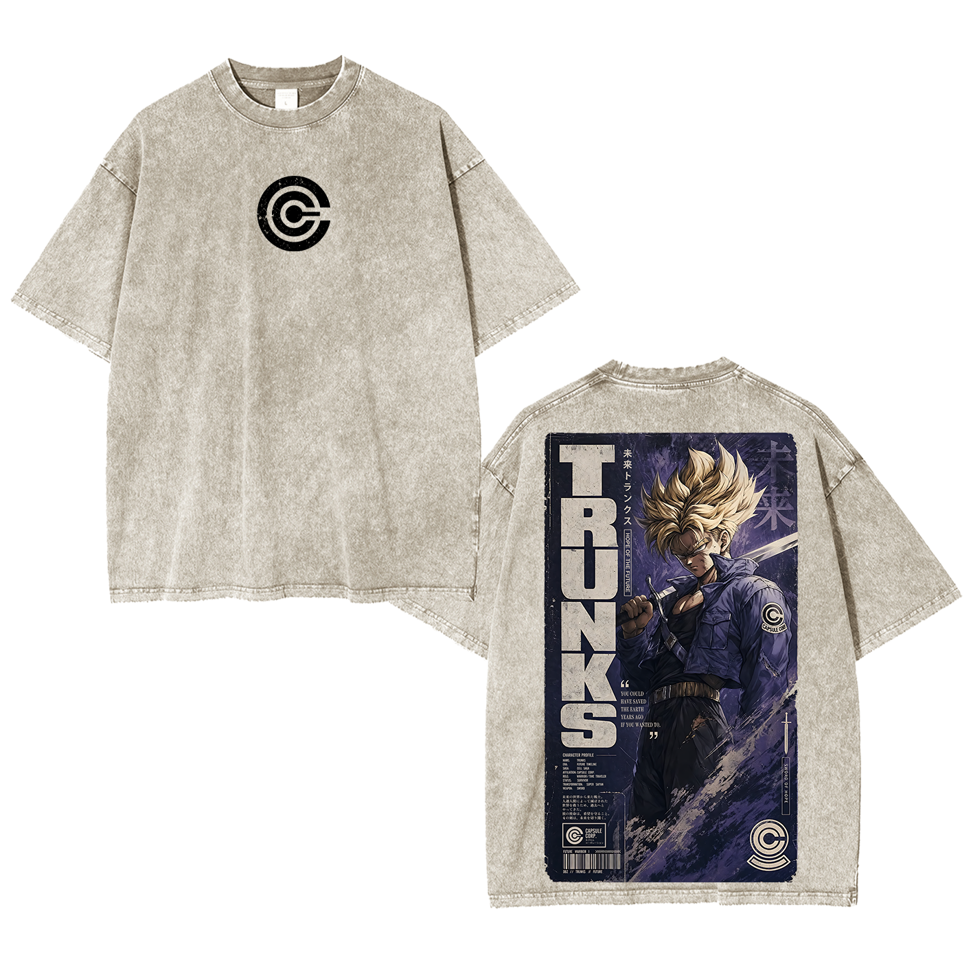 Future Trunks Vintage Unisex Washed T-Shirt