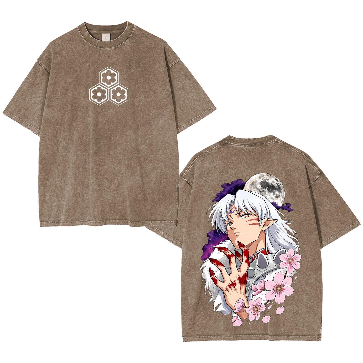 Inuyasha Vintage Unisex  Washed T-Shirt