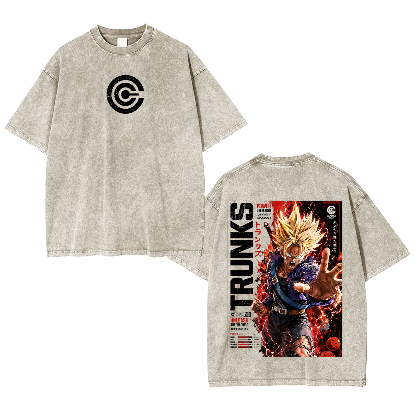 Future Trunks Vintage Unisex  Washed T-Shirt