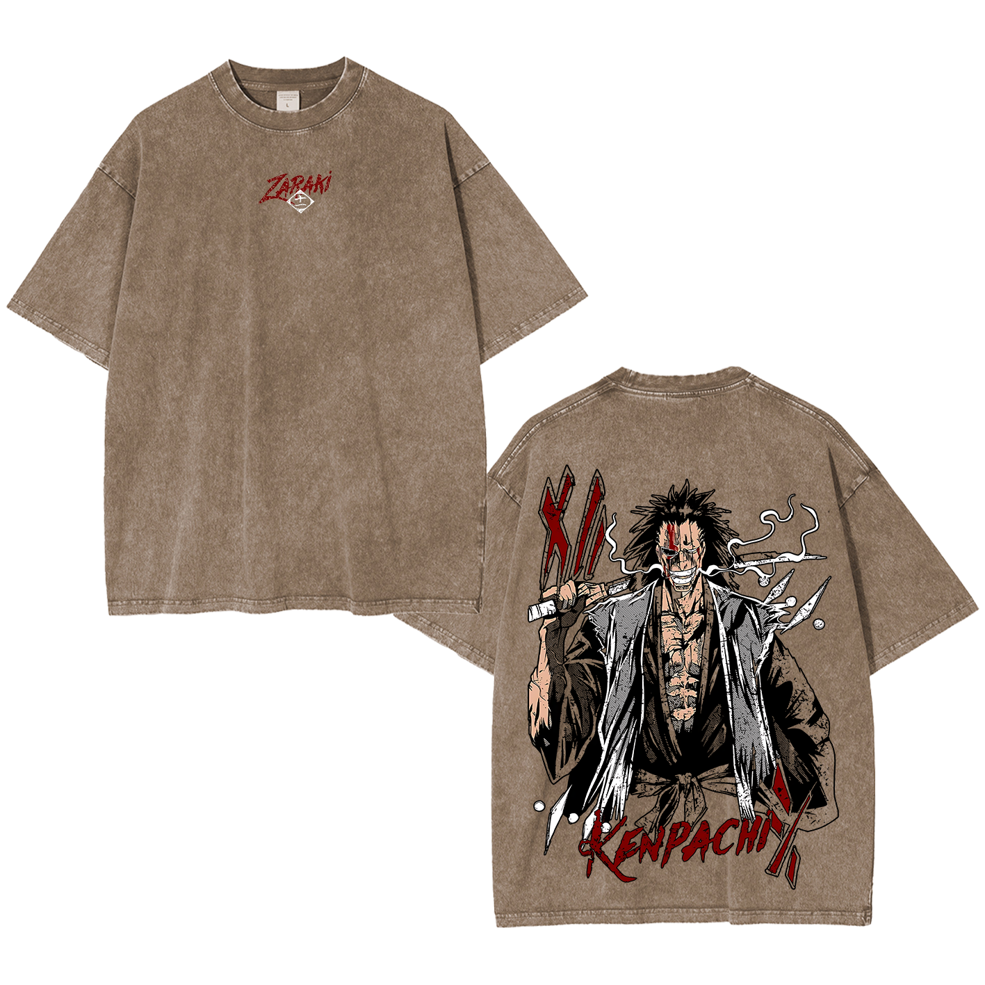 Kenpachi Zaraki Bleach Washed T-shirt/Crewneck/Hoodie