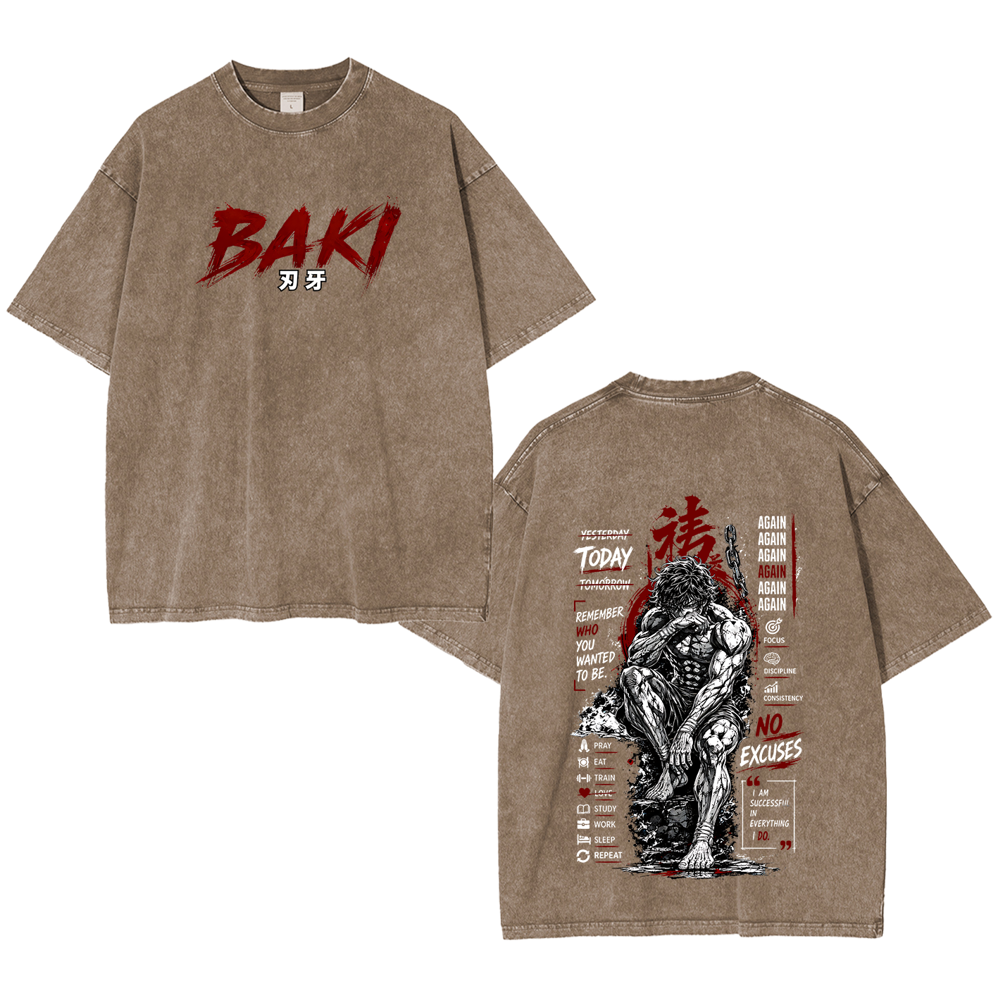 Baki Anime Vintage Oversized T-shirt/Crewneck/Hoodie